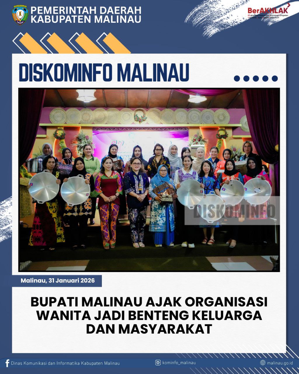 Bupati Malinau Ajak Organisasi Wanita Jadi Benteng Keluarga dan Masyarakat