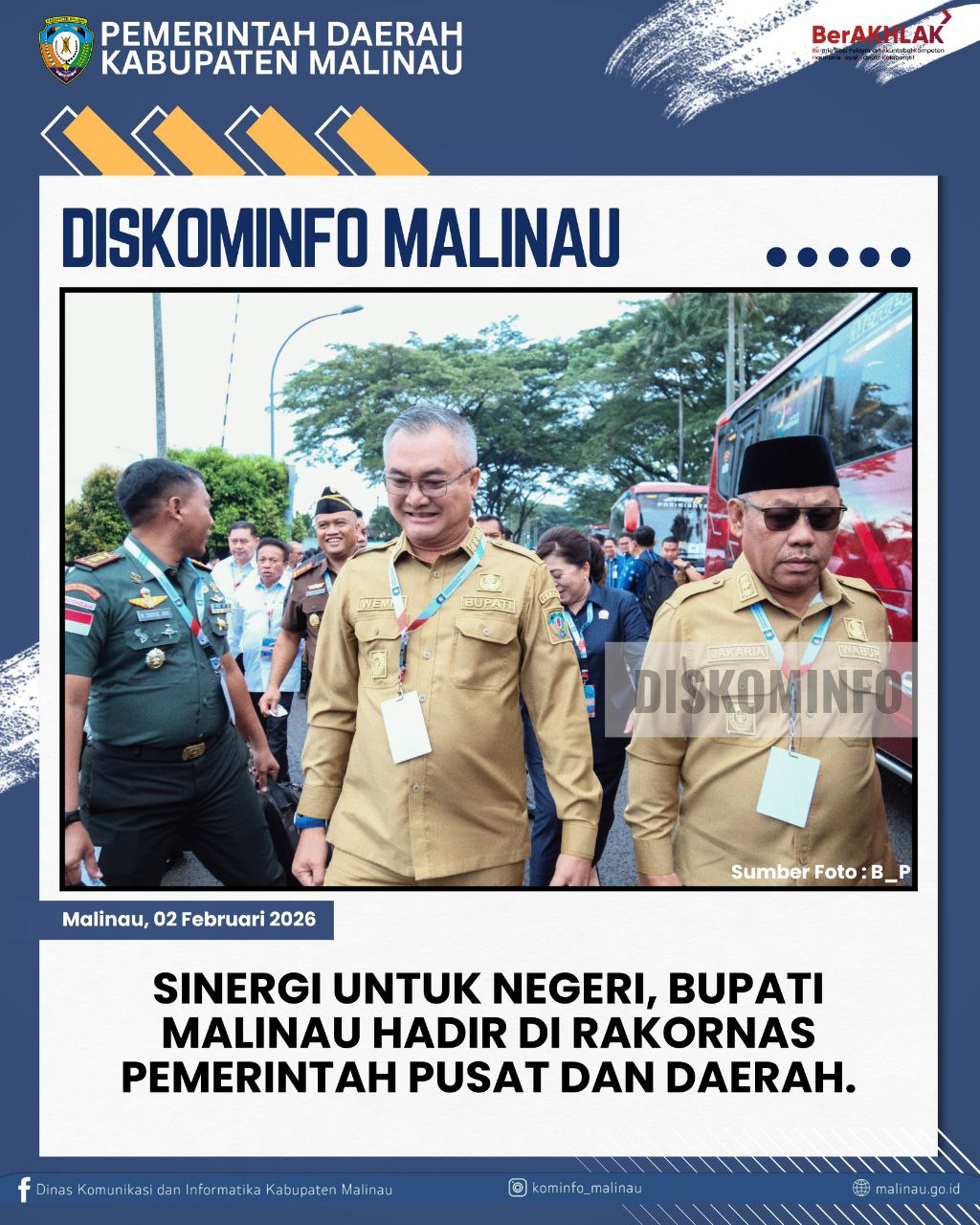 Sinergi untuk Negeri, Bupati Malinau Hadir di Rakornas Pemerintah Pusat dan Daerah