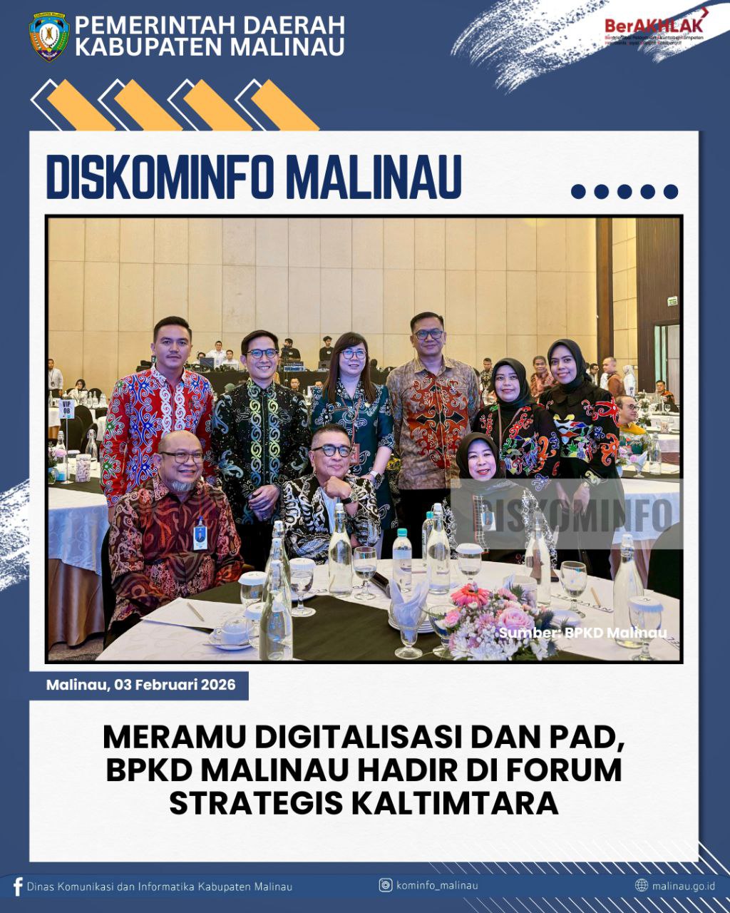 Meramu Digitalisasi dan PAD, BPKD Malinau Hadir di Forum Strategis Kaltimtara