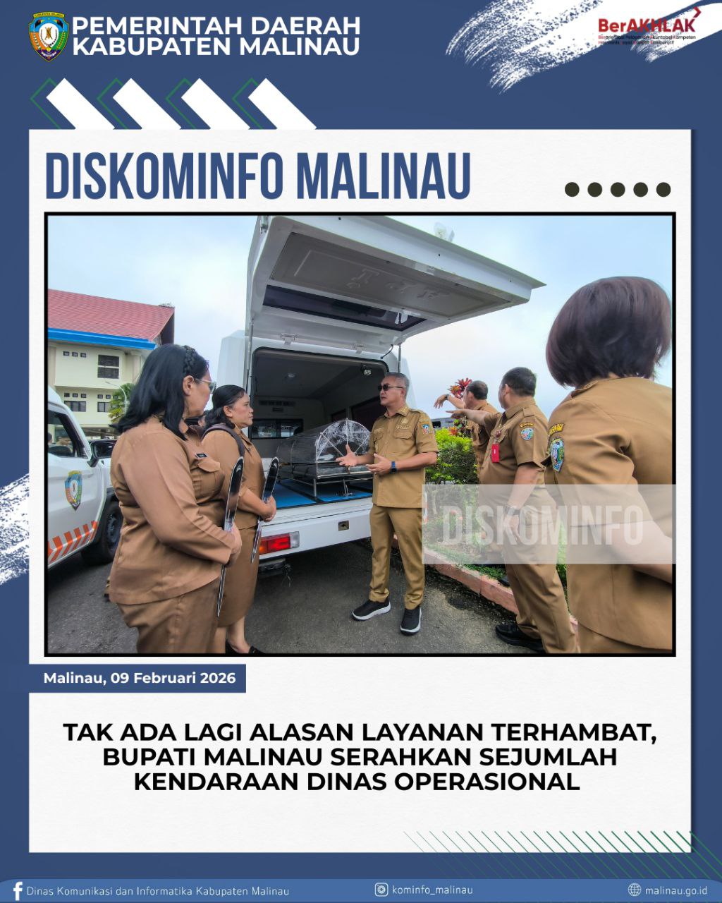 Tak Ada Lagi Alasan Layanan Terhambat, Bupati Malinau Serahkan Sejumlah Kendaraan Dinas Operasional 