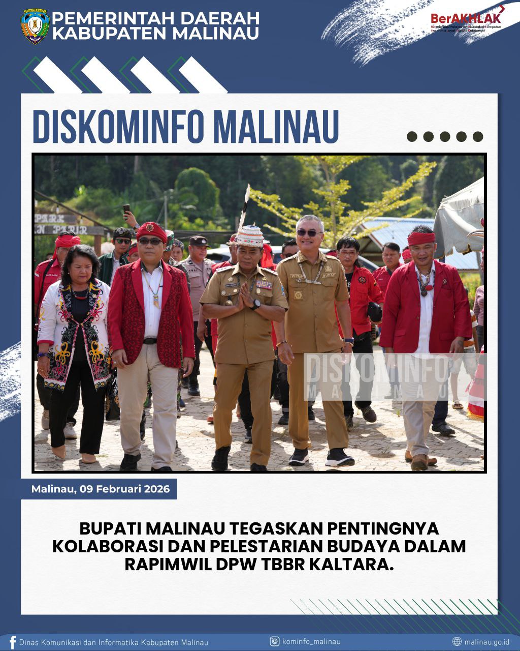 Bupati Malinau Tegaskan Pentingnya Kolaborasi dan Pelestarian Budaya dalam Rapimwil DPW TBBR Kaltara
