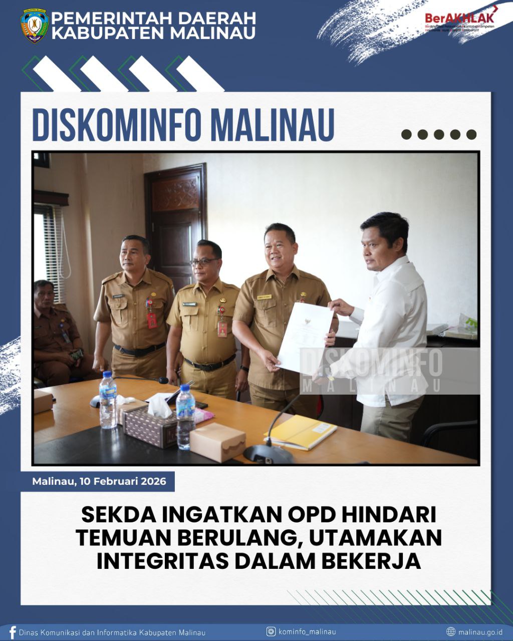 Sekda Ingatkan OPD Hindari Temuan Berulang, Utamakan Integritas dalam Bekerja