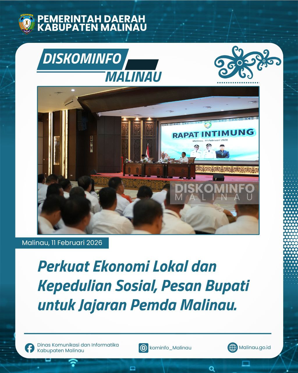 Perkuat Ekonomi Lokal dan Kepedulian Sosial, Pesan Bupati untuk Jajaran Pemda Malinau