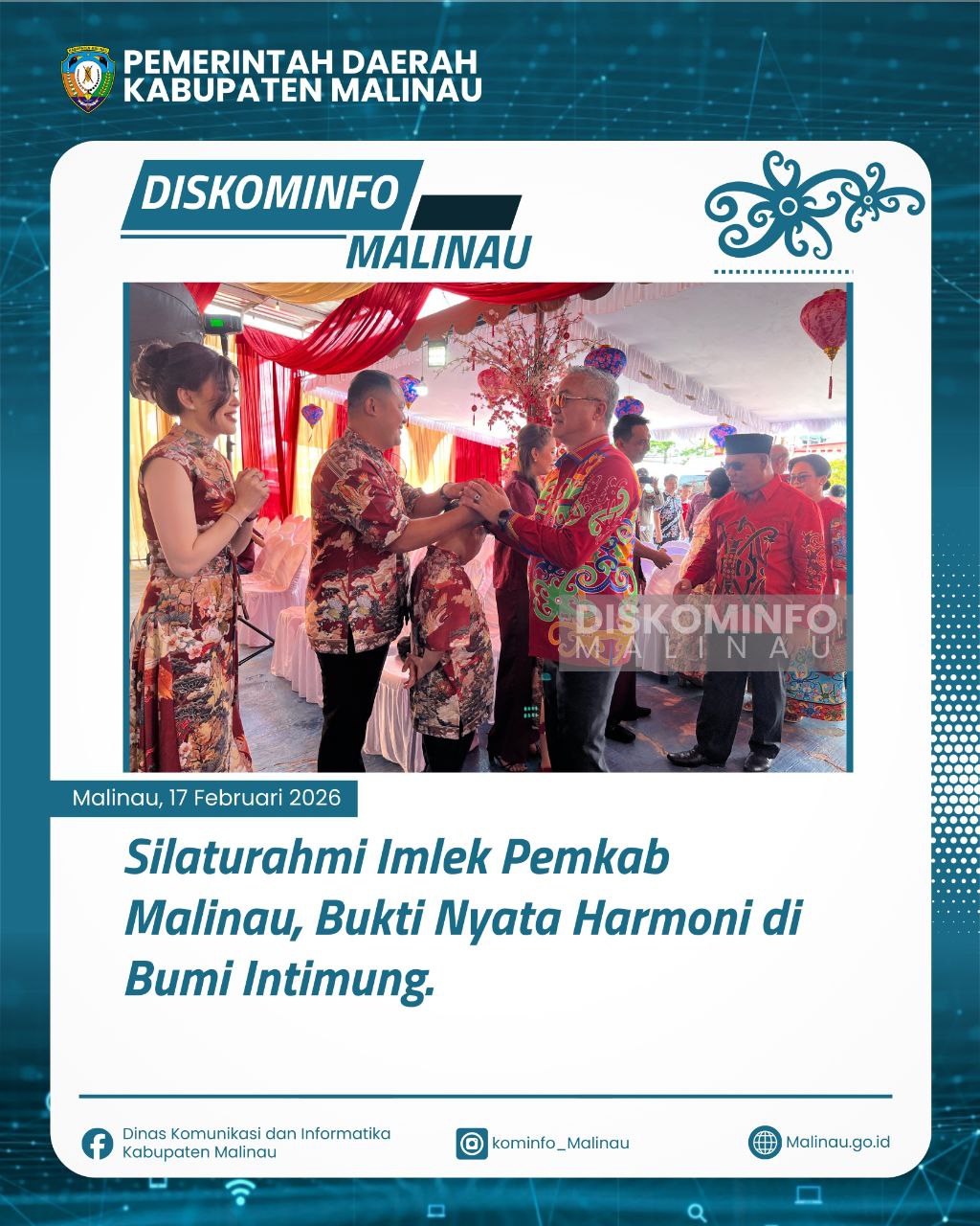 Silaturahmi Imlek Pemkab Malinau, Bukti Nyata Harmoni di Bumi Intimung