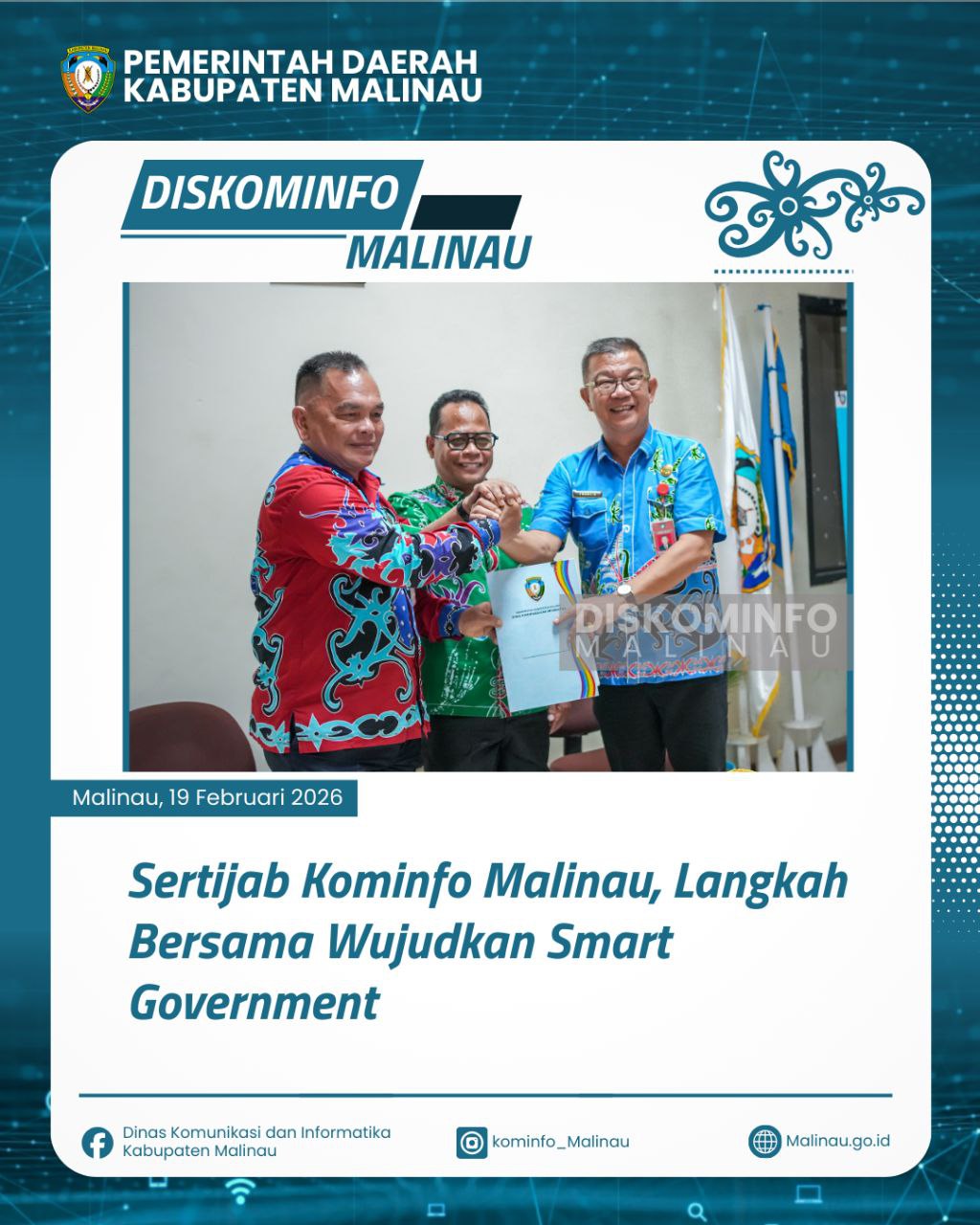 Sertijab Kominfo Malinau, Langkah Bersama Wujudkan Smart Government