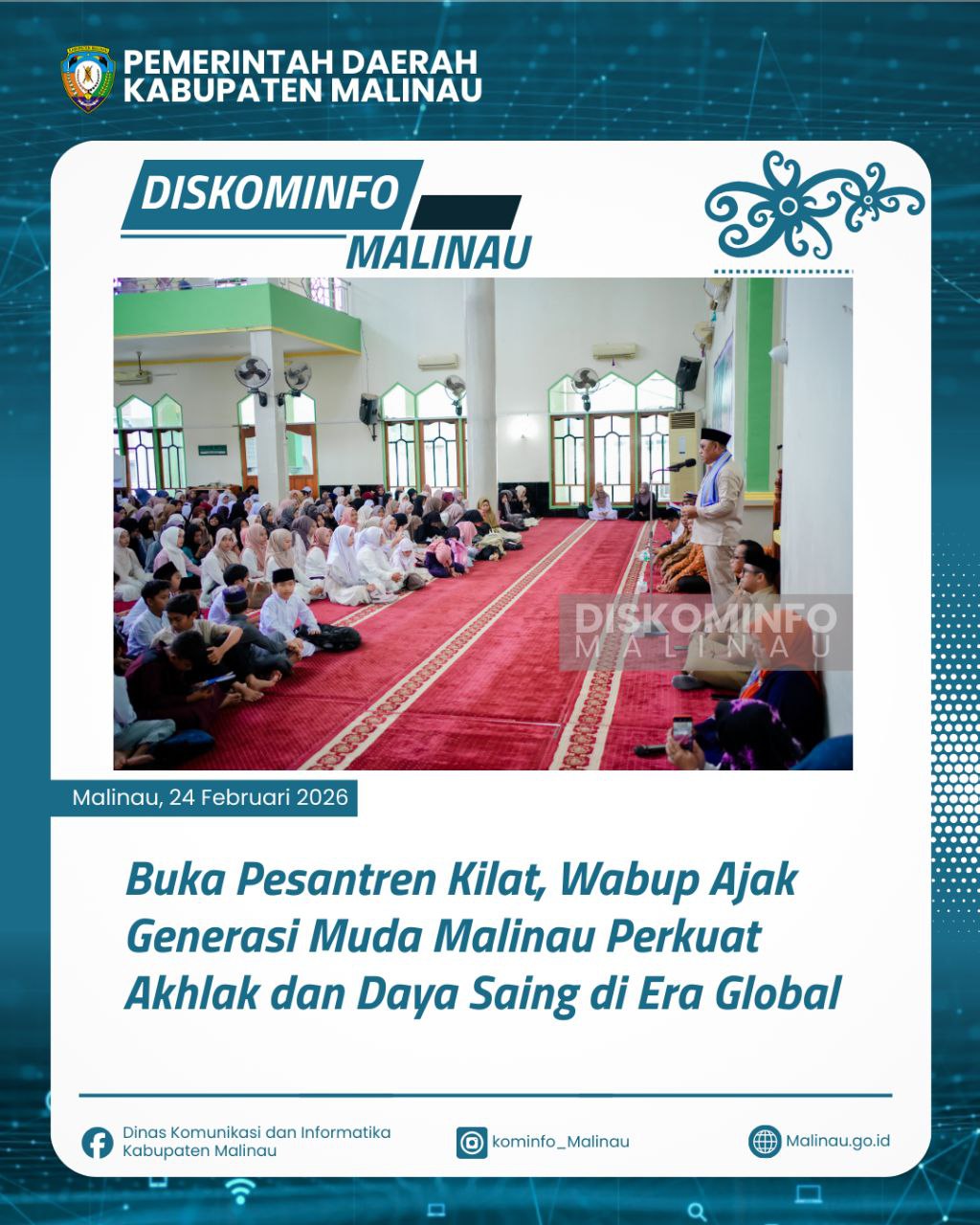 Buka Pesantren Kilat, Wabup Ajak Generasi Muda Malinau Perkuat Akhlak dan Daya Saing di Era Global
