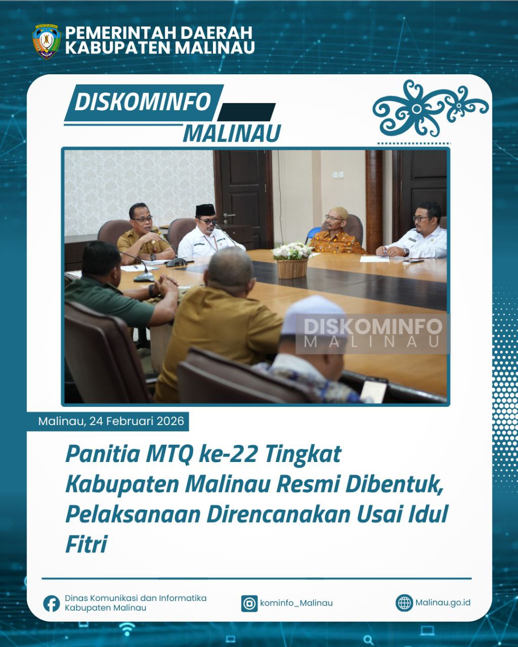 Panitia MTQ ke-22 Tingkat Kabupaten Malinau Resmi Dibentuk, Pelaksanaan Direncanakan Usai Idul Fitri