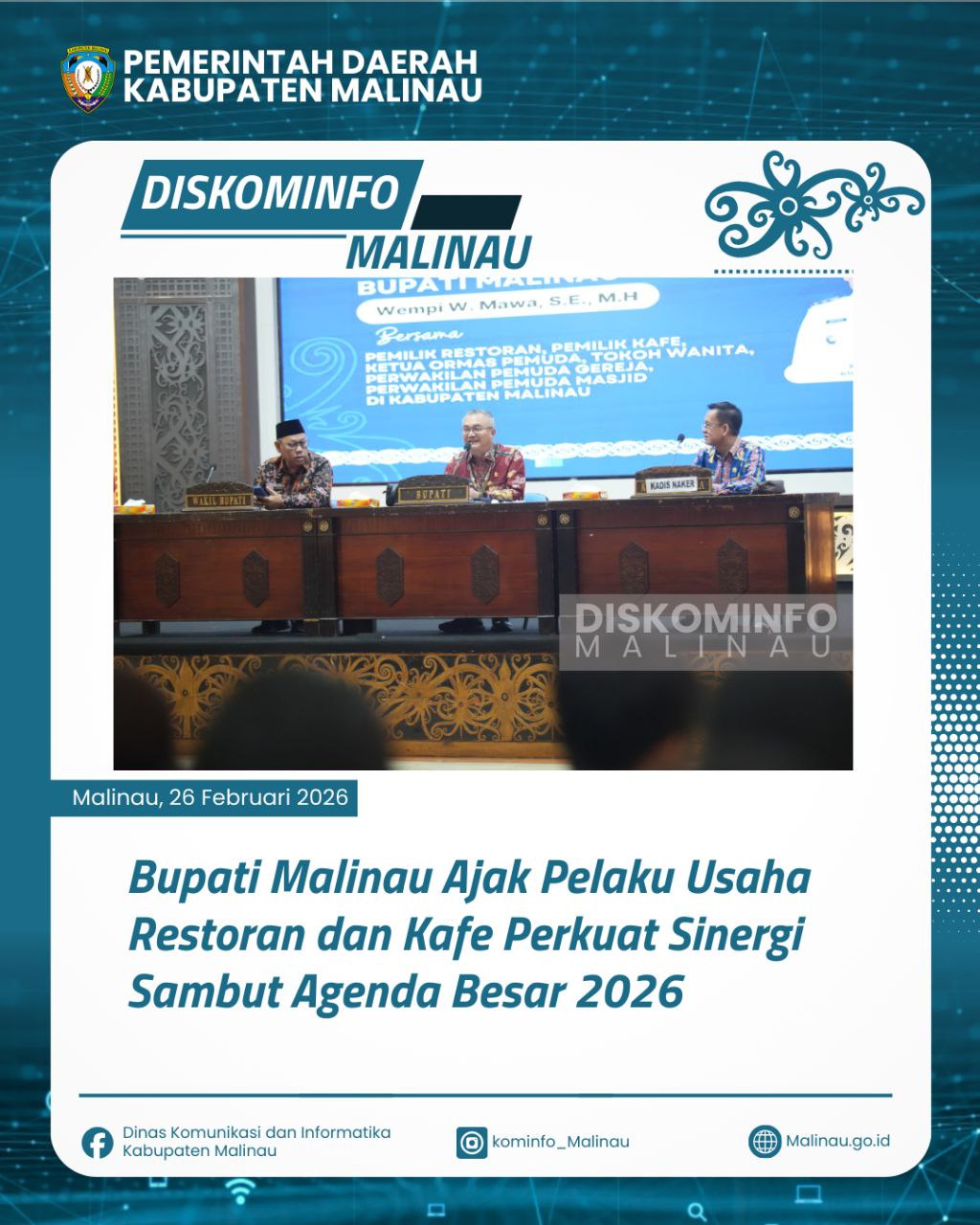 Bupati Malinau Ajak Pelaku Usaha Restoran dan Kafe Perkuat Sinergi Sambut Agenda Besar 2026