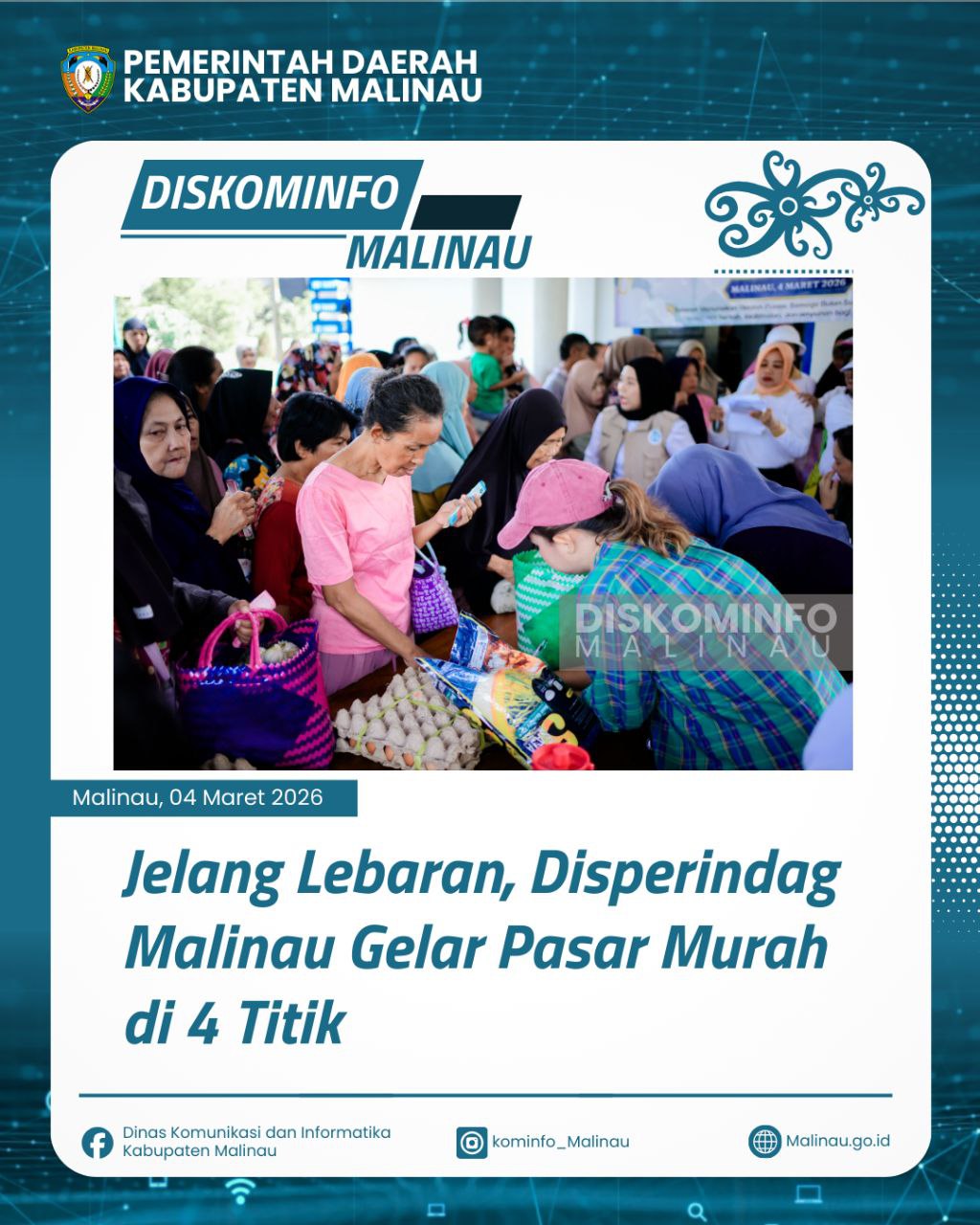 Jelang Lebaran, Disperindag Malinau Gelar Pasar Murah di 4 Titik