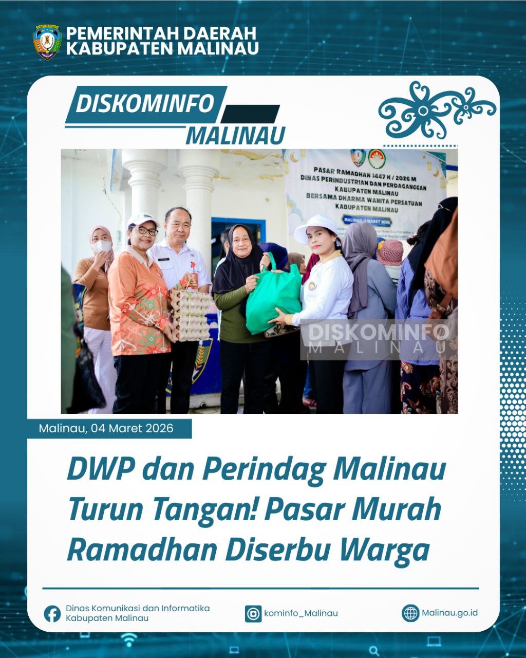 DWP dan Perindag Malinau Turun Tangan! Pasar Murah Ramadhan Diserbu Warga