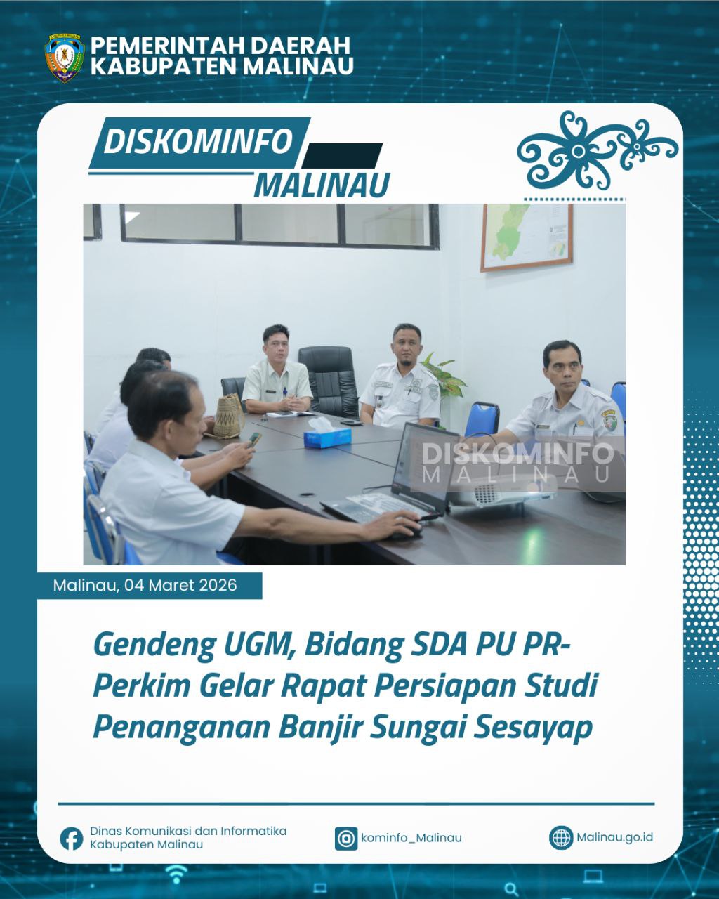 Gandeng UGM, Bidang SDA PU PR-Perkim Gelar Rapat Persiapan Studi Penanganan Banjir Sungai Sesayap