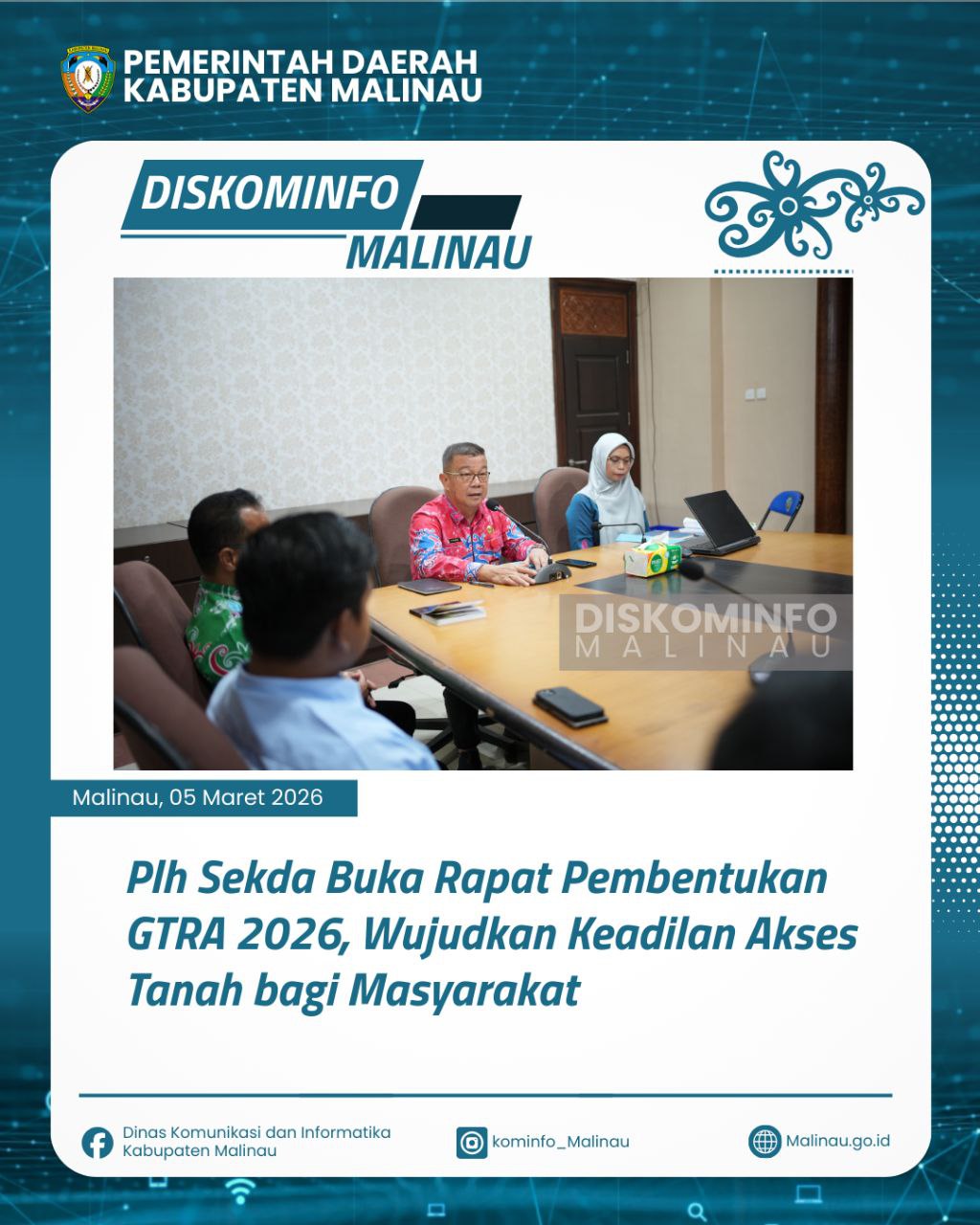 Plh Sekda Buka Rapat Pembentukan GTRA 2026, Wujudkan Keadilan Akses Tanah bagi Masyarakat