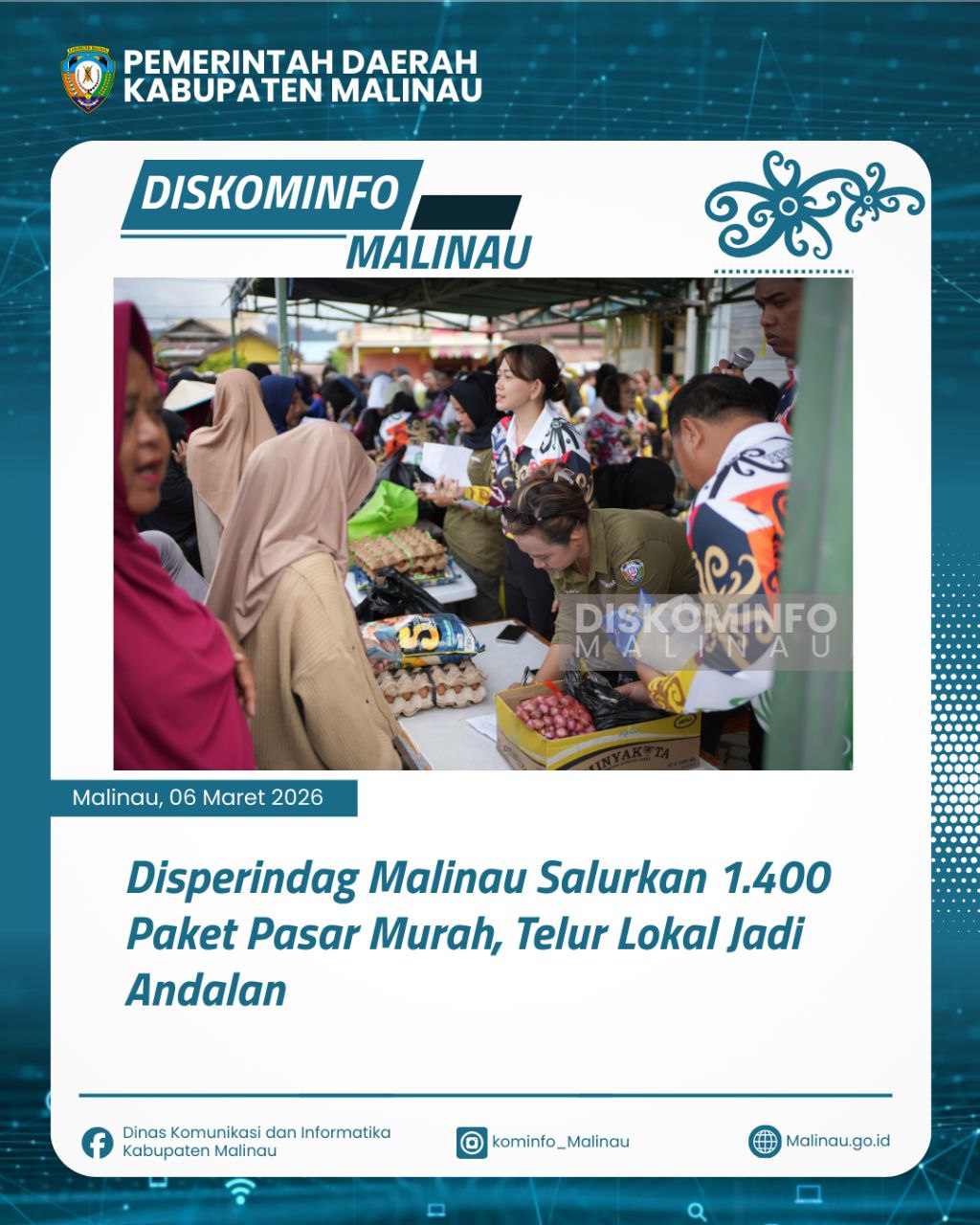 Disperindag Malinau Salurkan 1.400 Paket Pasar Murah, Telur Lokal Jadi Andalan