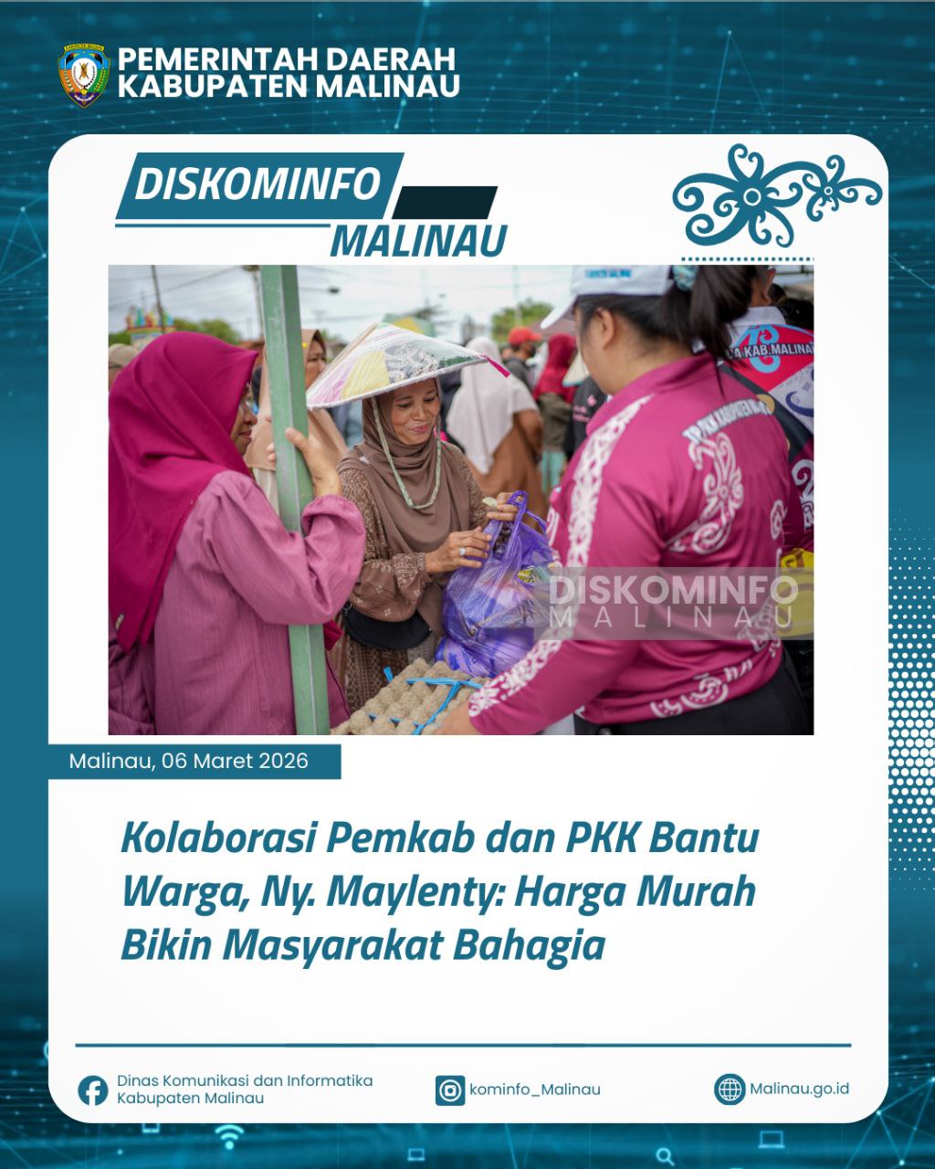 Kolaborasi Pemkab dan PKK Bantu Warga, Ny. Maylenty: Harga Murah Bikin Masyarakat Bahagia