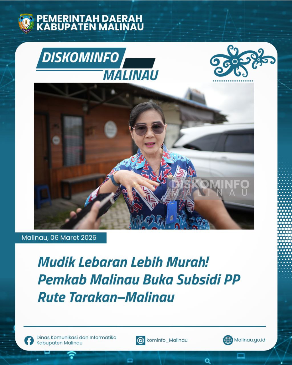 Mudik Lebaran Lebih Murah! Pemkab Malinau Buka Subsidi PP Rute Tarakan–Malinau