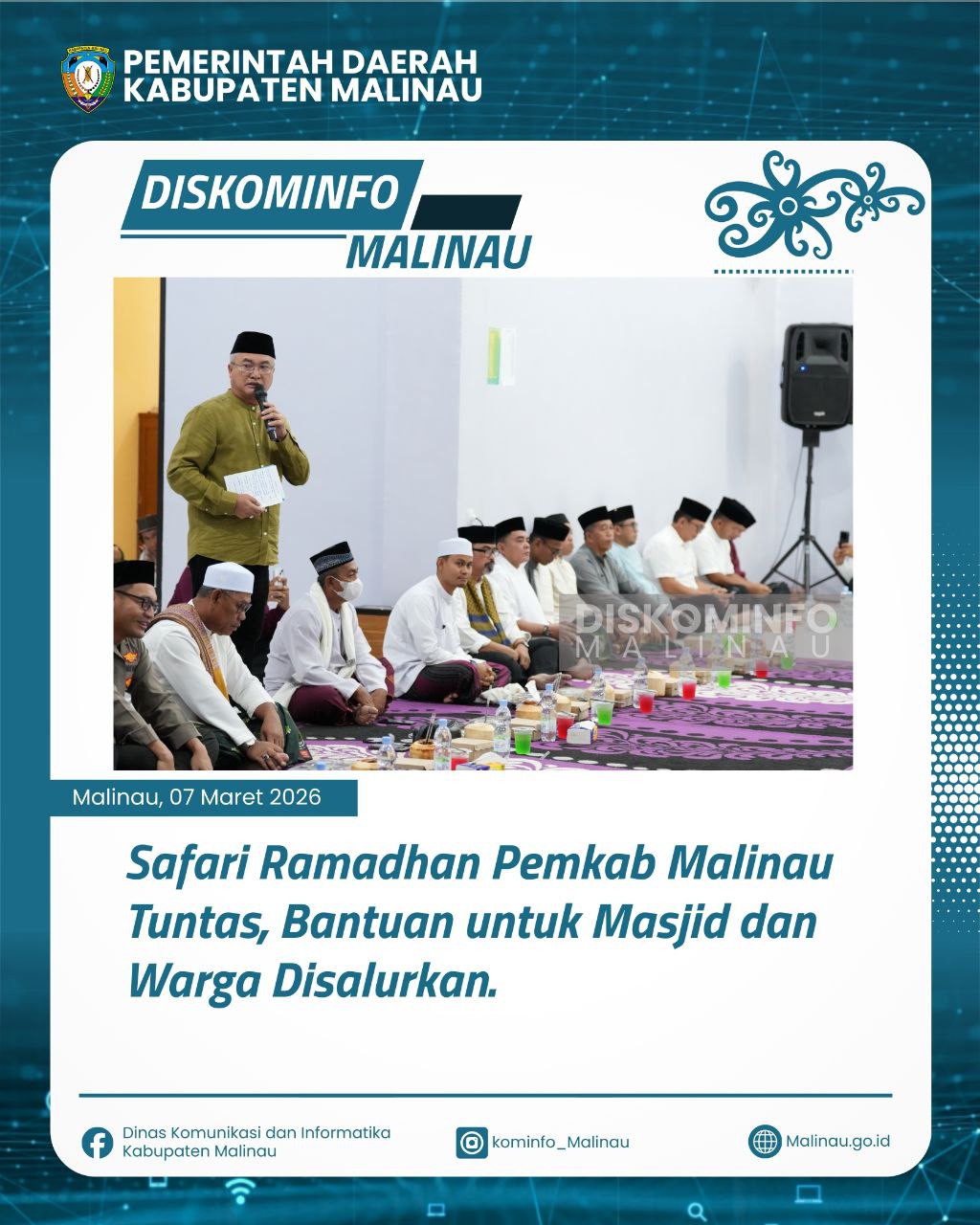 Safari Ramadan Pemkab Malinau Tuntas, Bantuan untuk Masjid dan Warga Disalurkan