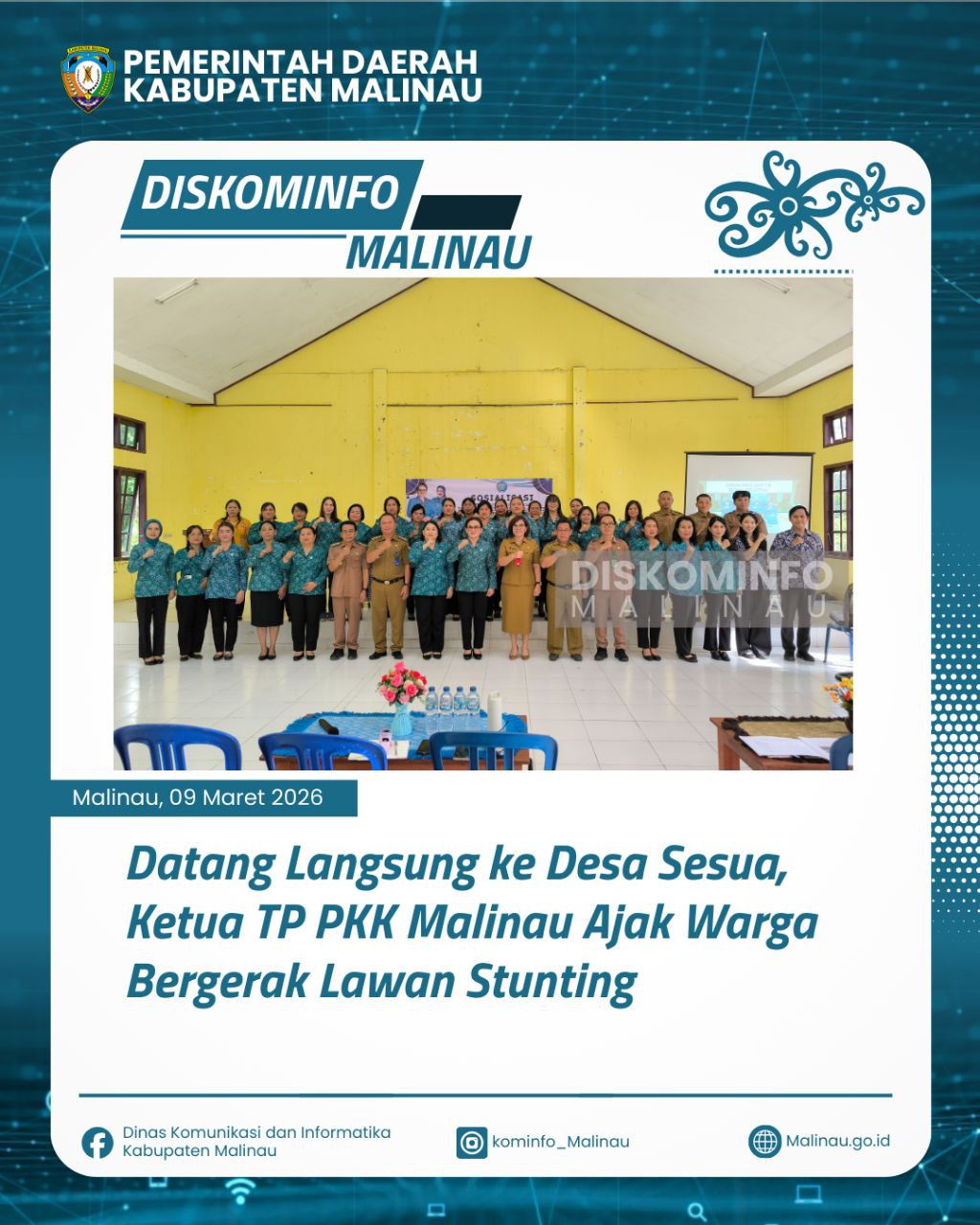 Datang Langsung ke Desa Sesua, Ketua TP PKK Malinau Ajak Warga Bergerak Lawan Stunting