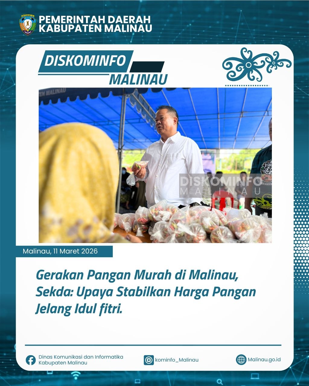 Gerakan Pangan Murah di Malinau, Sekda: Upaya Stabilkan Harga Pangan Jelang Idulfitri