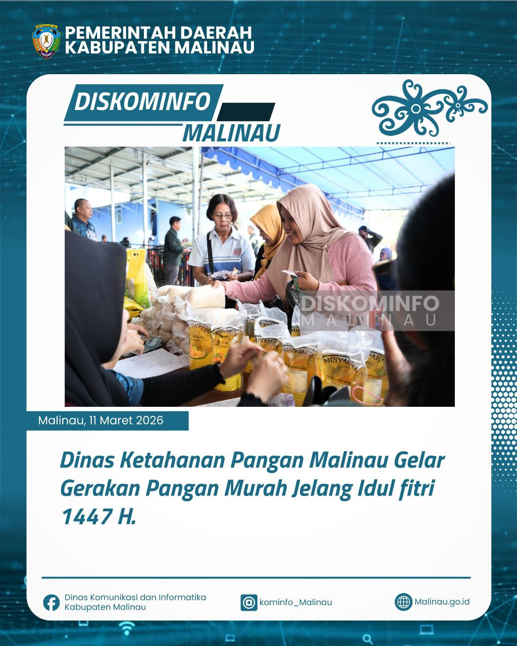 Dinas Ketahanan Pangan Malinau Gelar Gerakan Pangan Murah Jelang Idulfitri 1447 H