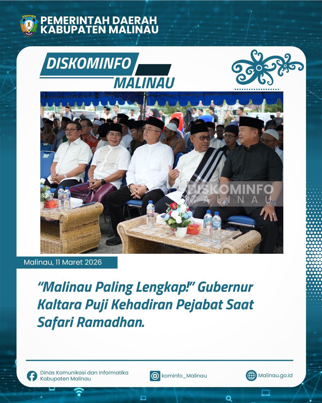 “Malinau Paling Lengkap!” Gubernur Kaltara Puji Kehadiran Pejabat Saat Safari Ramadhan
