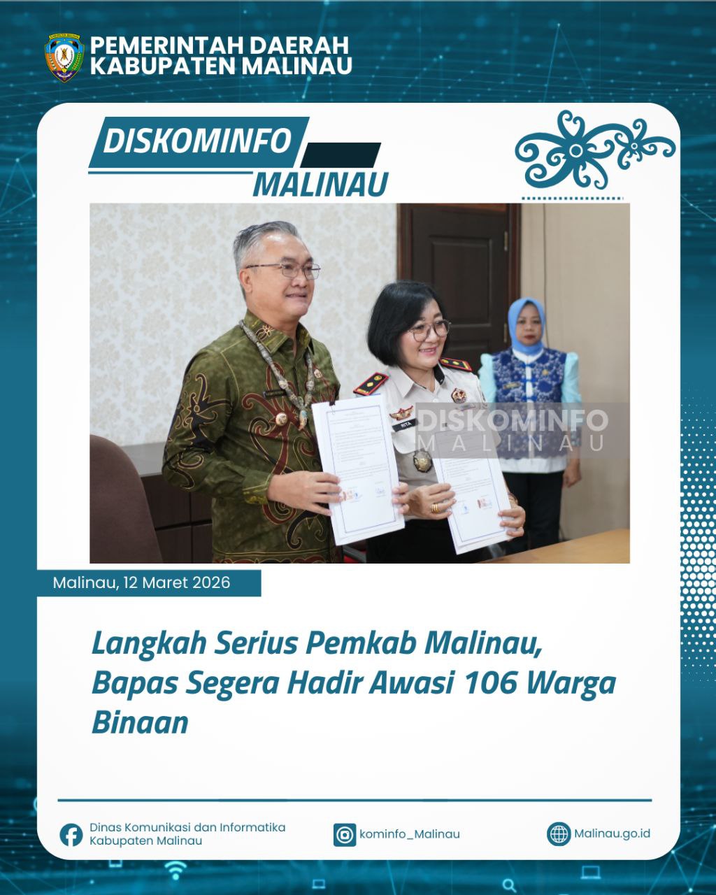 Langkah Serius Pemkab Malinau, Bapas Segera Hadir Awasi 106 Warga Binaan