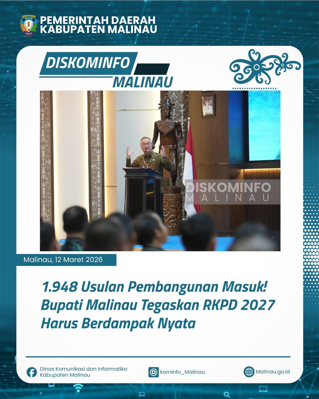 1.948 Usulan Pembangunan Masuk! Bupati Malinau Tegaskan RKPD 2027 Harus Berdampak Nyata