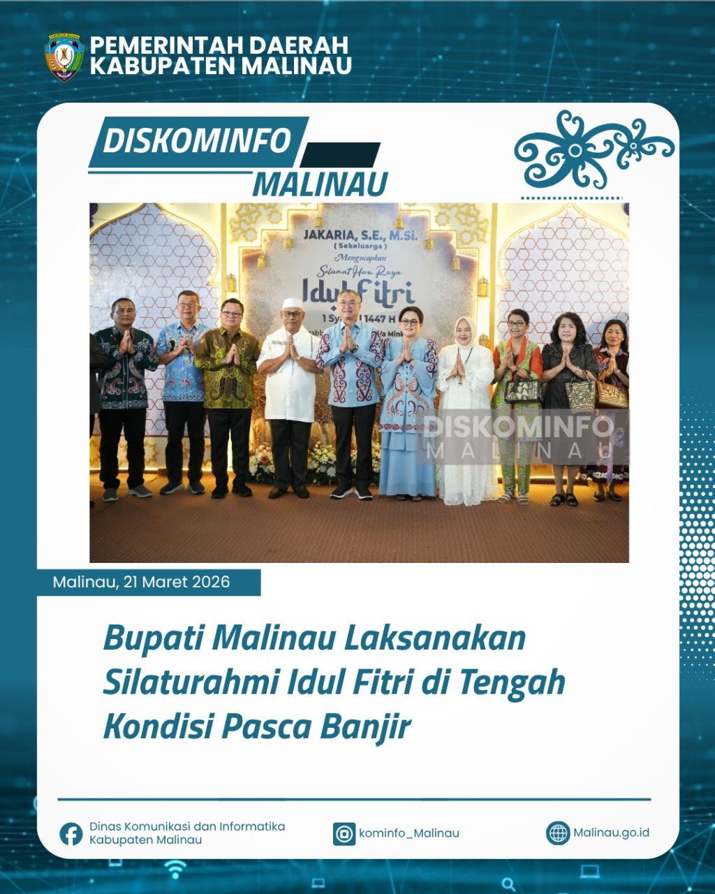 Bupati Malinau Laksanakan Silaturahmi Idul Fitri di Tengah Kondisi Pasca Banjir