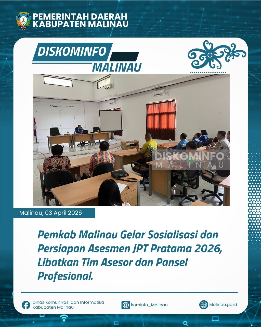 Pemkab Malinau Gelar Sosialisasi dan Persiapan Asesmen JPT Pratama 2026, Libatkan Tim Asesor dan Pansel Profesional