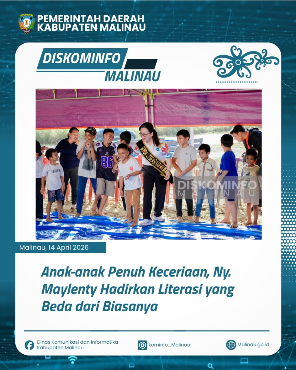 Anak-anak Penuh Keceriaan, Ny. Maylenty Hadirkan Literasi yang Beda dari Biasanya