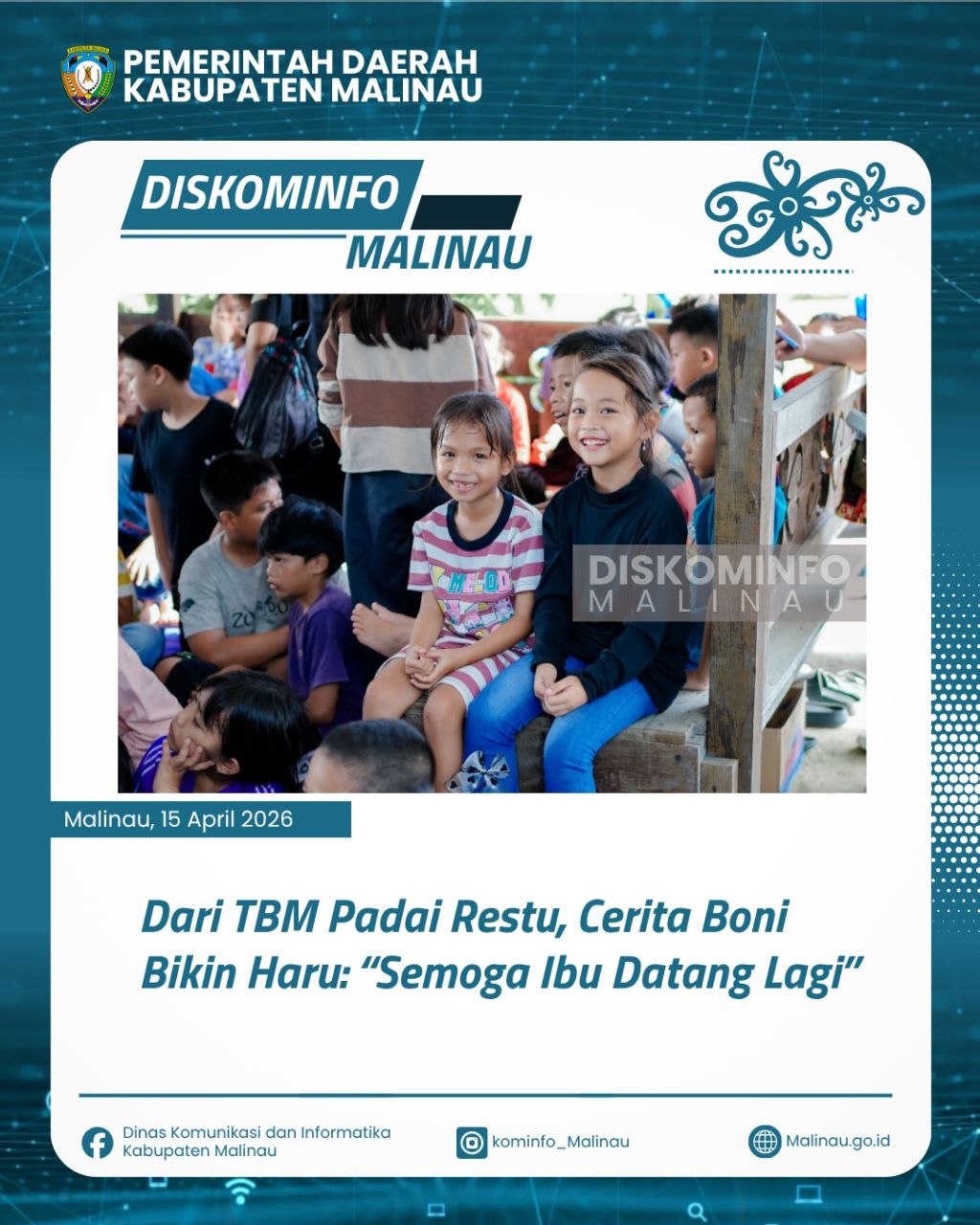 Dari TBM Padai Restu, Cerita Boni Bikin Haru: “Semoga Ibu Datang Lagi”
