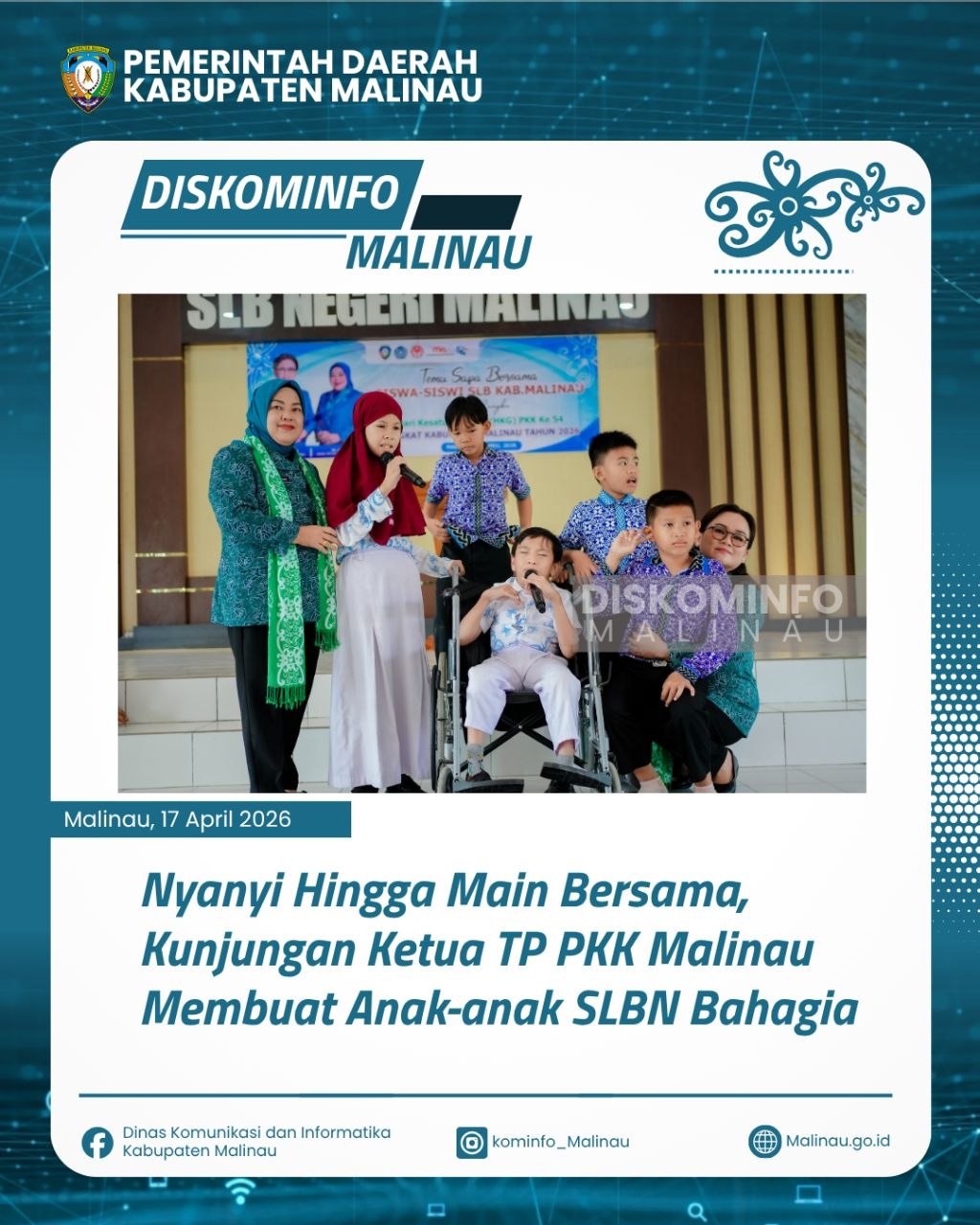 Nyanyi Hingga Main Bersama, Kunjungan Ketua TP PKK Malinau Membuat Anak-anak SLBN Bahagia