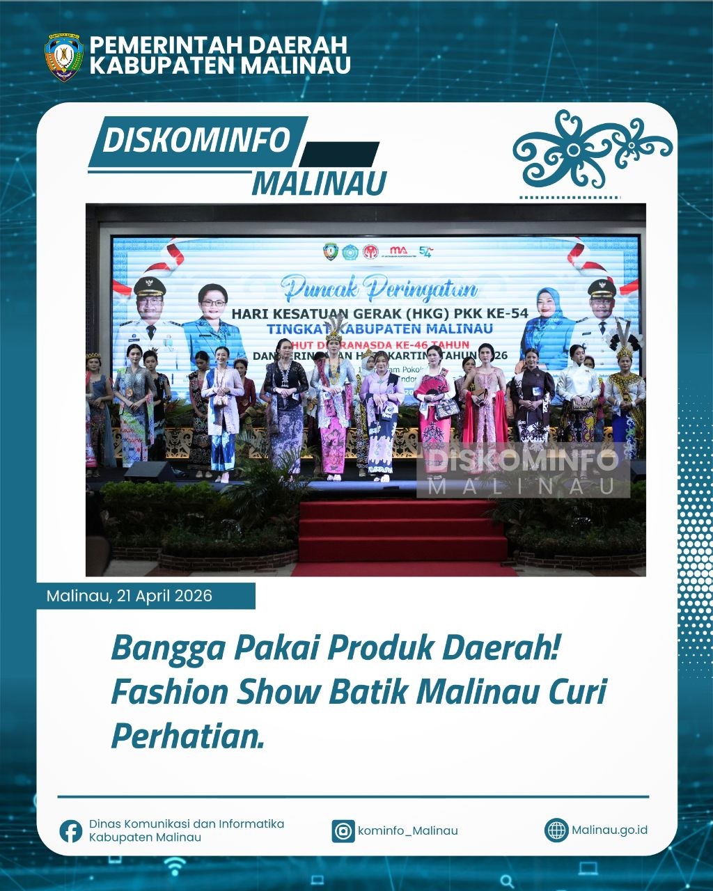 Bangga Pakai Produk Daerah! Fashion Show Batik Malinau Curi Perhatian