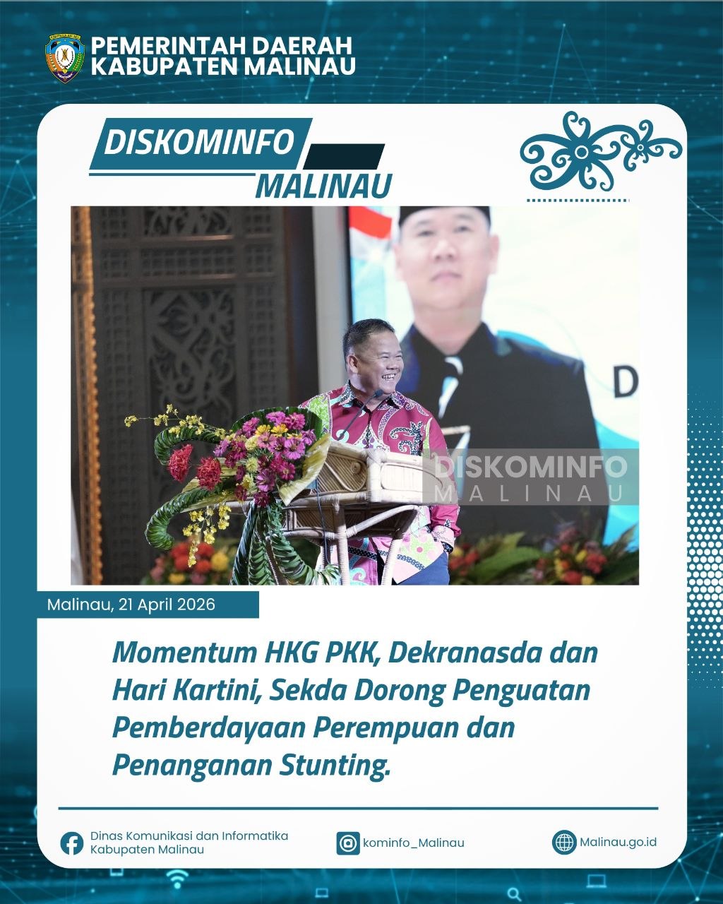Momentum HKG PKK, Dekranasda dan Hari Kartini, Sekda Dorong Penguatan Pemberdayaan Perempuan dan Penanganan Stunting