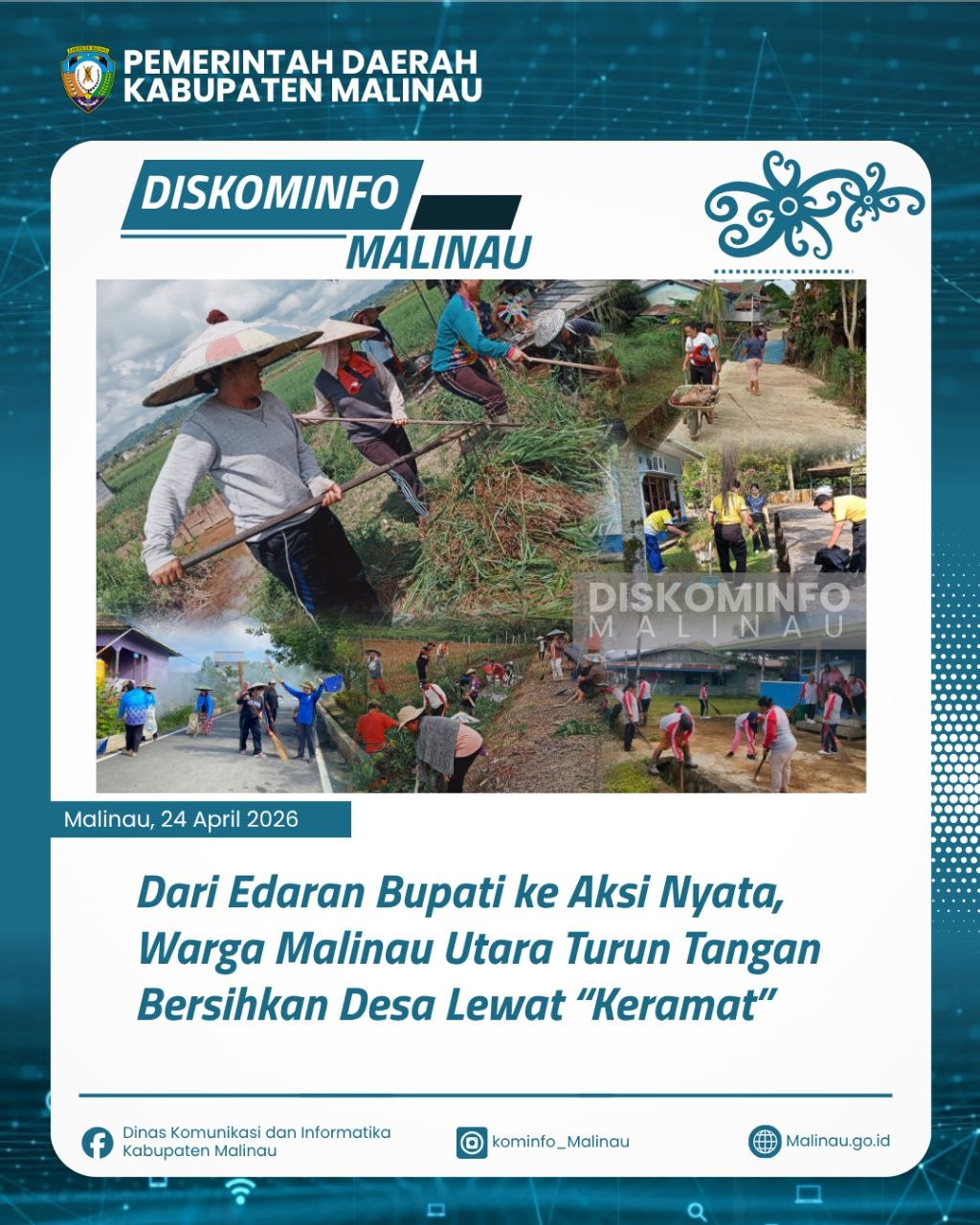 Dari Edaran Bupati ke Aksi Nyata, Warga Malinau Utara Turun Tangan Bersihkan Desa Lewat “Keramat”