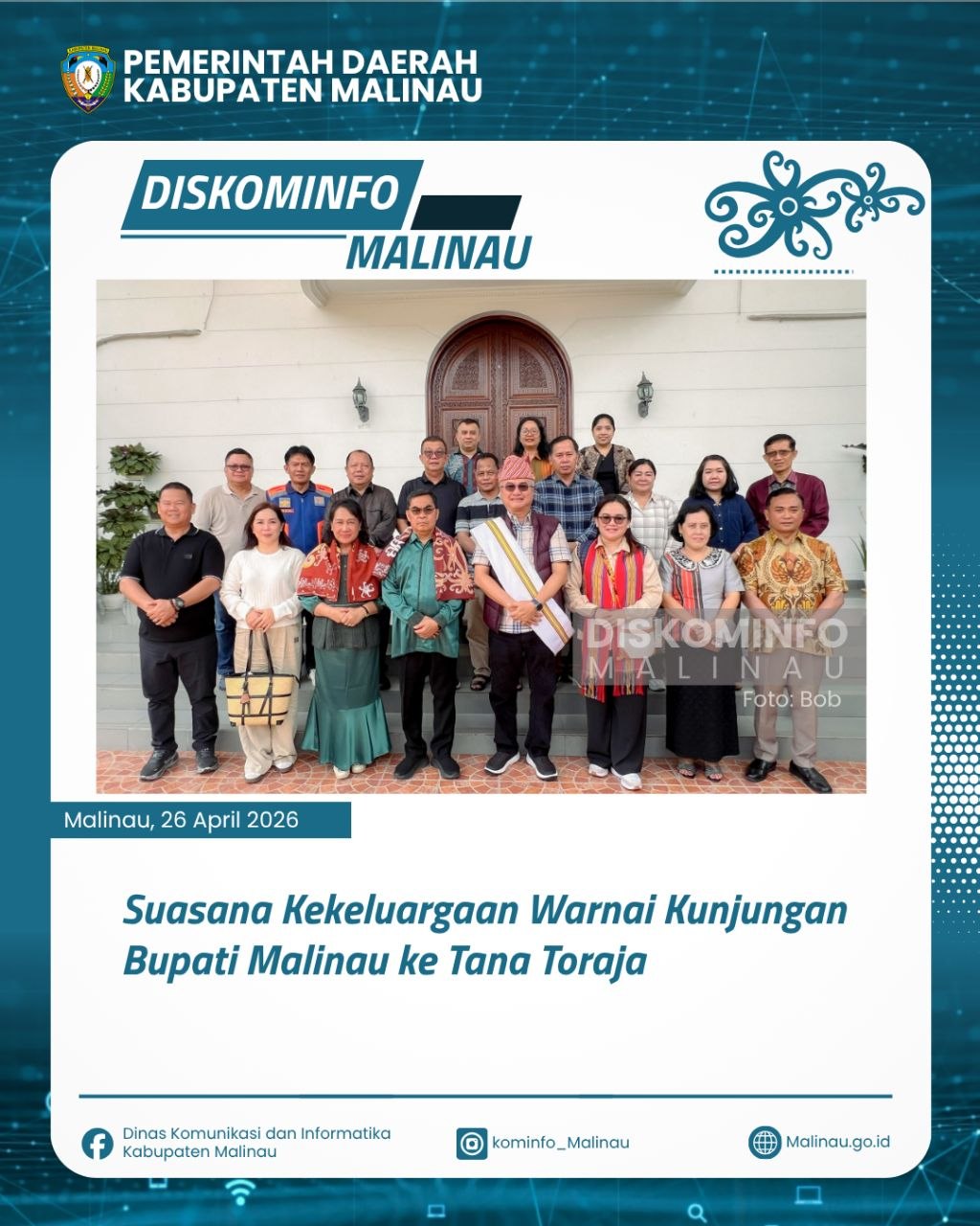 Suasana Kekeluargaan Warnai Kunjungan Bupati Malinau ke Tana Toraja