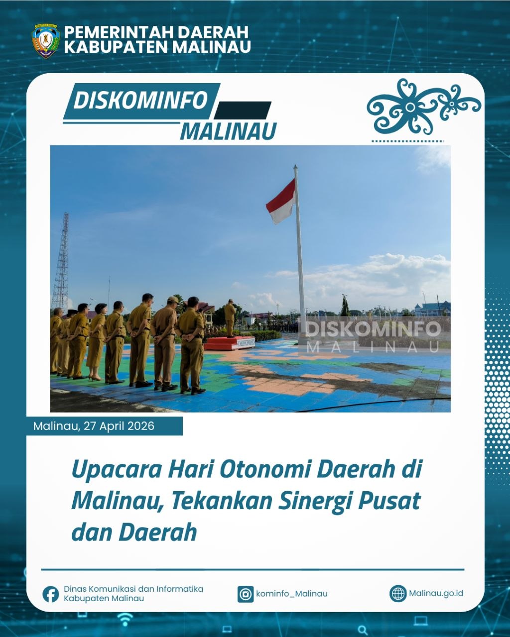 Upacara Hari Otonomi Daerah di Malinau, Tekankan Sinergi Pusat dan Daerah
