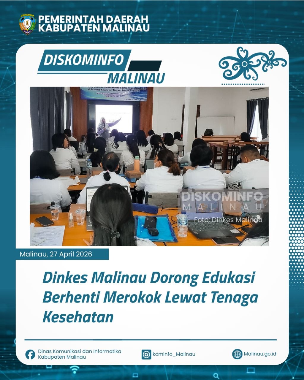 Dinkes Malinau Dorong Edukasi Berhenti Merokok Lewat Tenaga Kesehatan