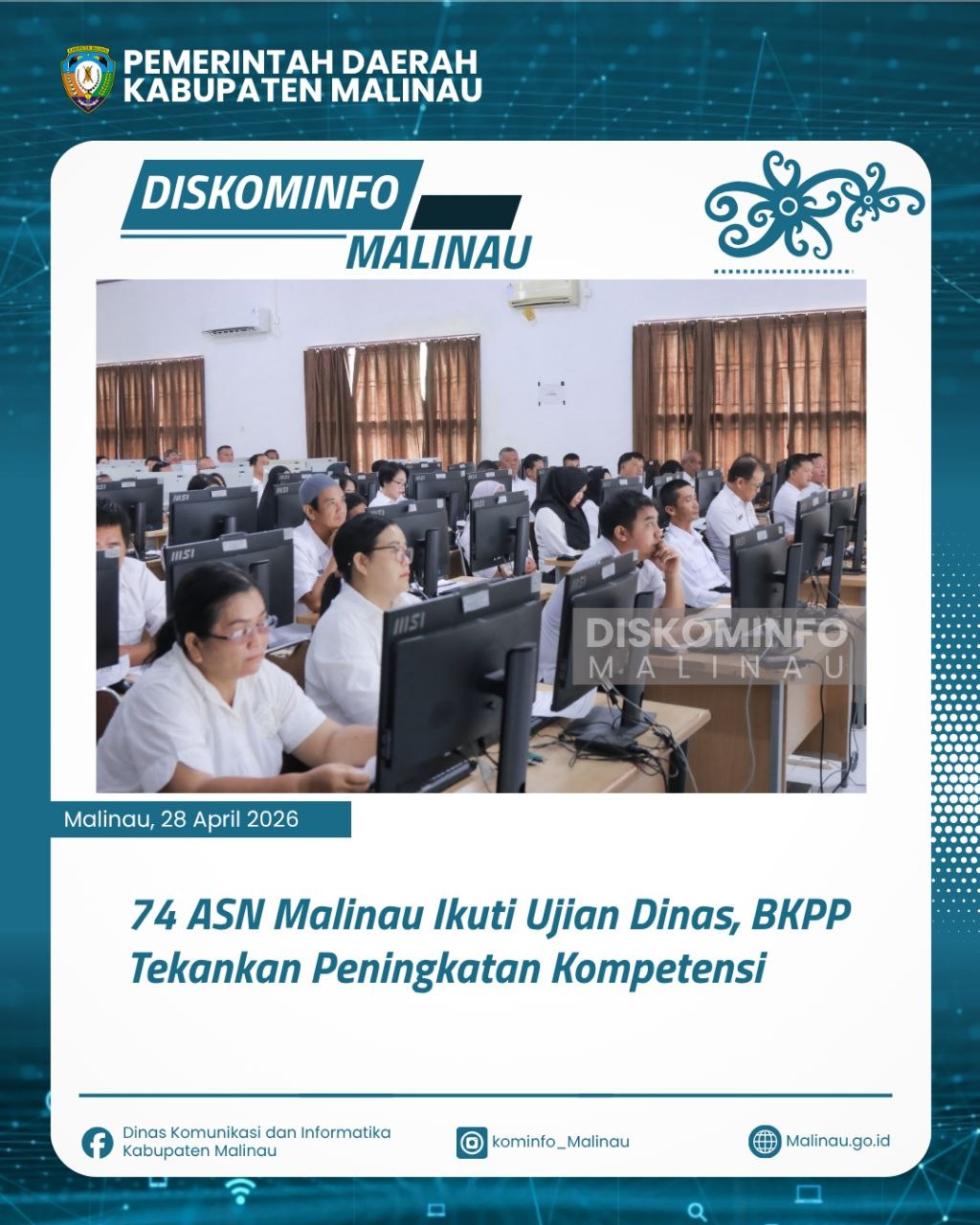 74 ASN Malinau Ikuti Ujian Dinas, BKPP Tekankan Peningkatan Kompetensi