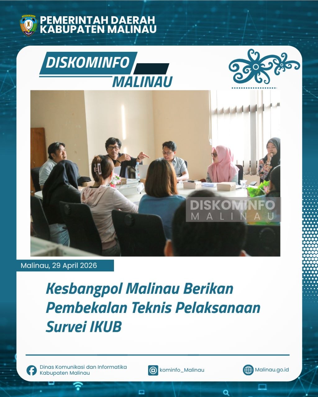 Kesbangpol Malinau Berikan Pembekalan Teknis Pelaksanaan Survei IKUB