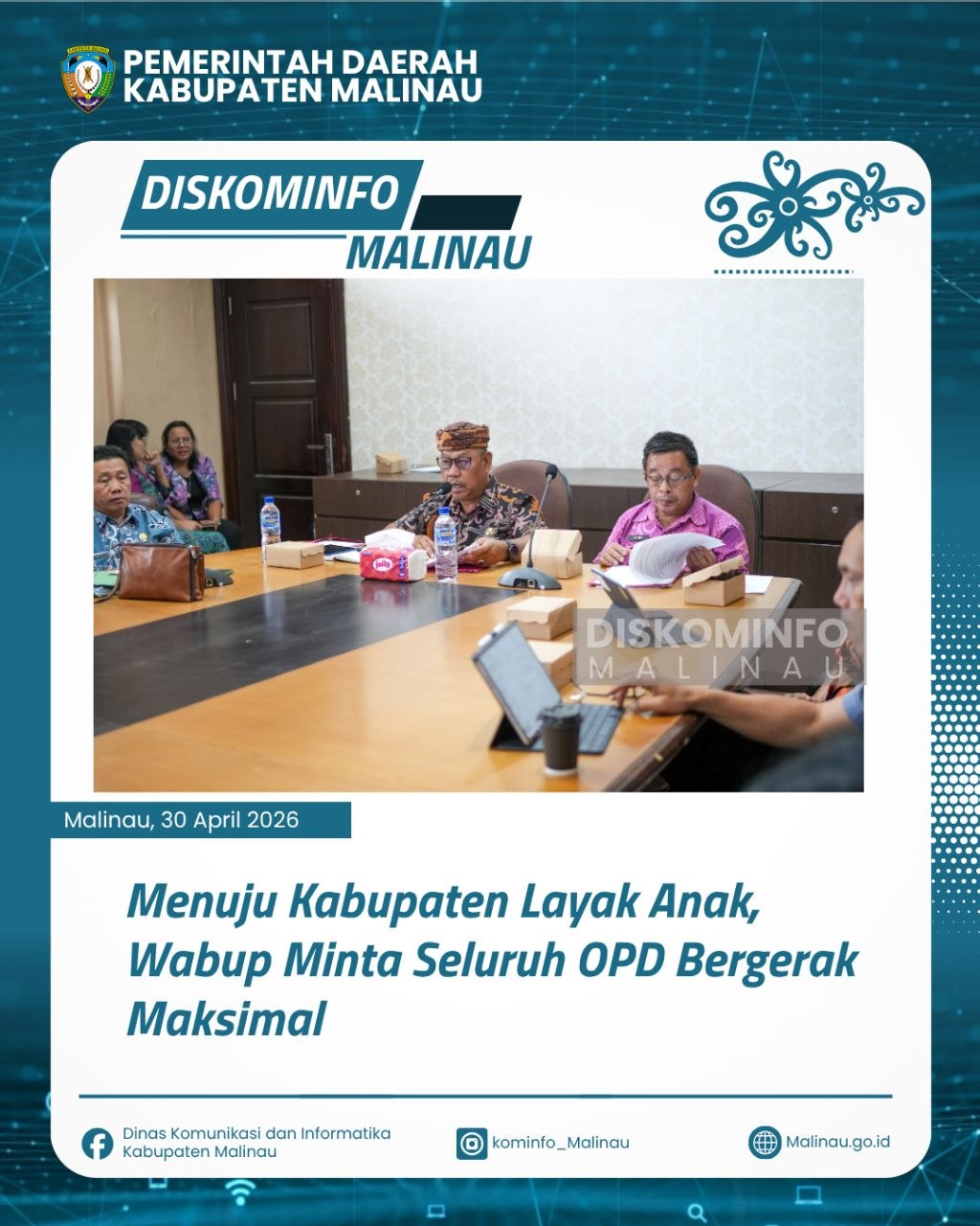 Menuju Kabupaten Layak Anak, Wabup Minta Seluruh OPD Bergerak Maksimal
