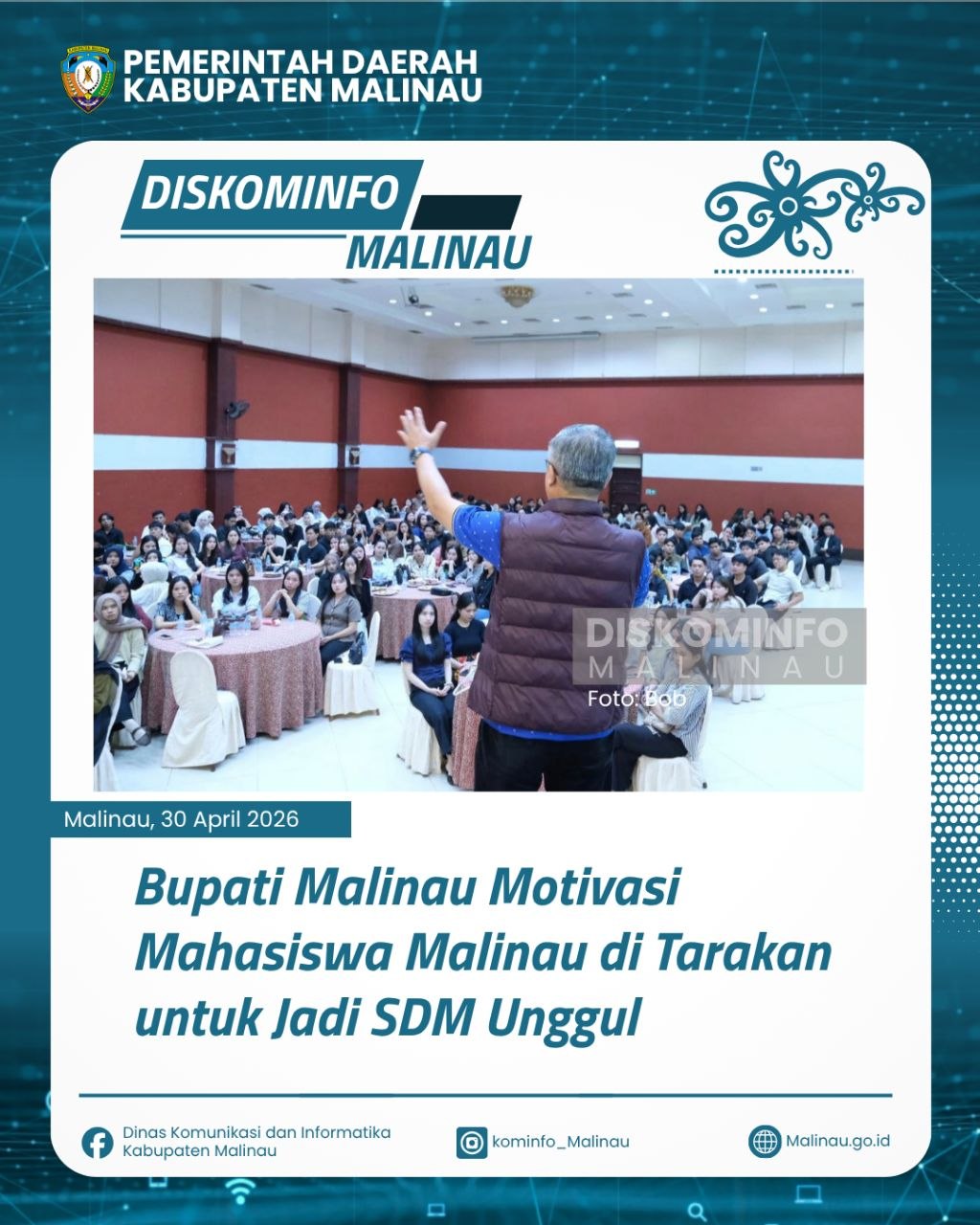 Bupati Malinau Motivasi Mahasiswa Malinau di Tarakan untuk Jadi SDM Unggul
