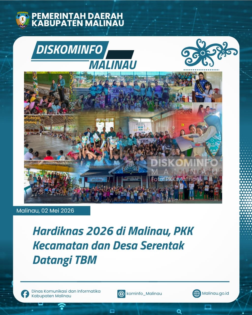 Hardiknas 2026 di Malinau, PKK Kecamatan dan Desa Serentak Datangi TBM