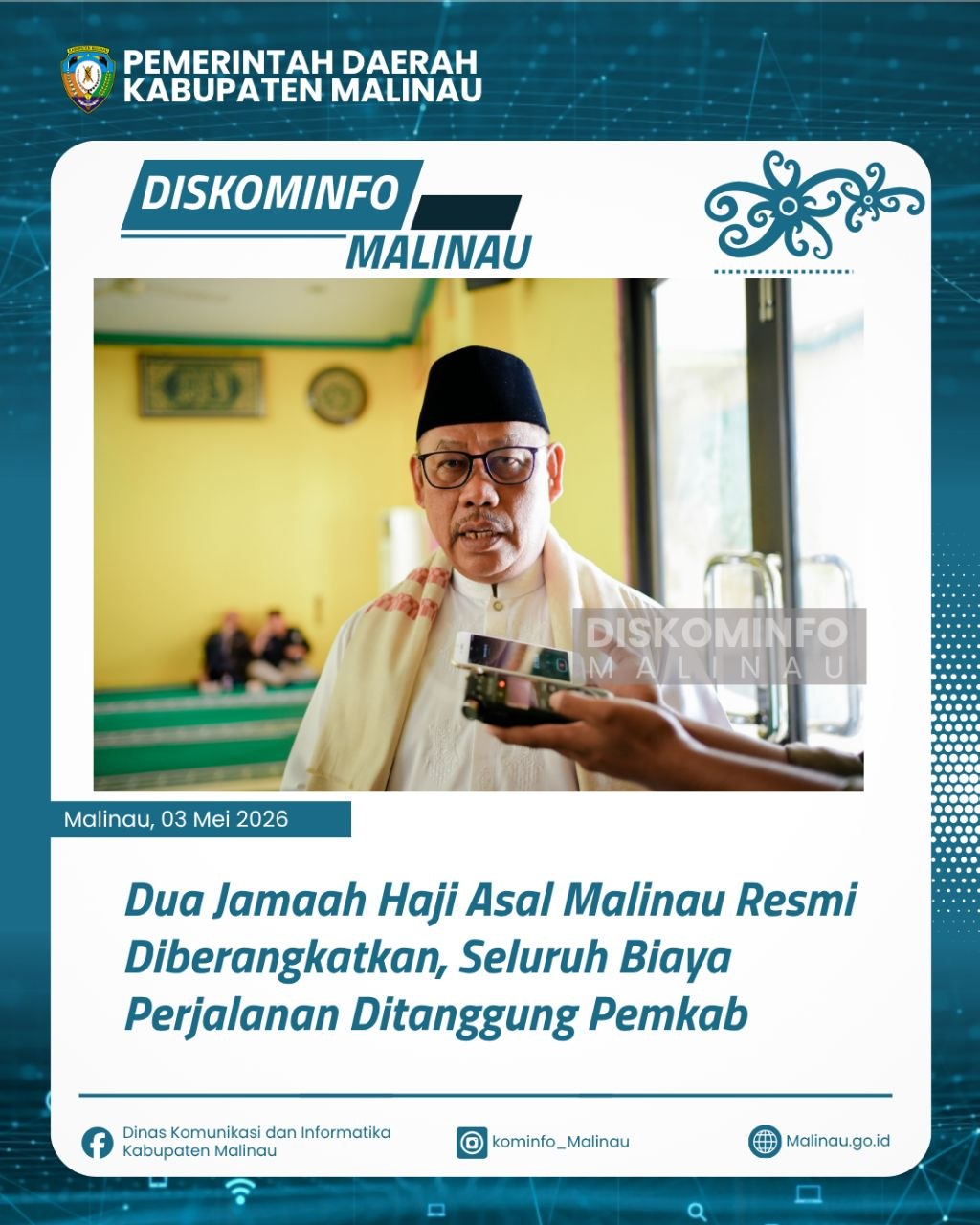 Dua Jamaah Haji Asal Malinau Resmi Diberangkatkan, Seluruh Biaya Perjalanan Ditanggung Pemkab