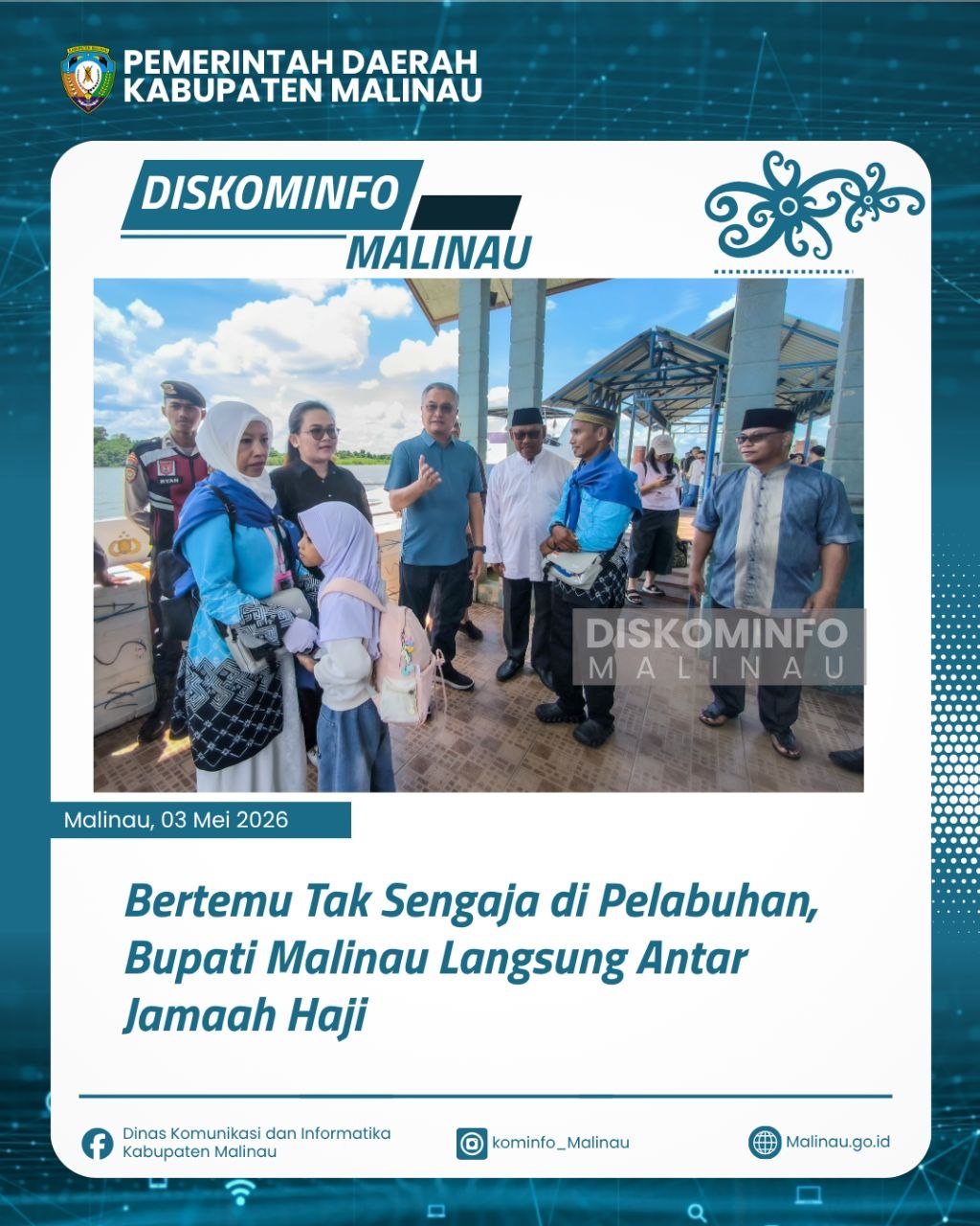 Bertemu Tak Sengaja di Pelabuhan, Bupati Malinau Langsung Antar Jamaah Haji