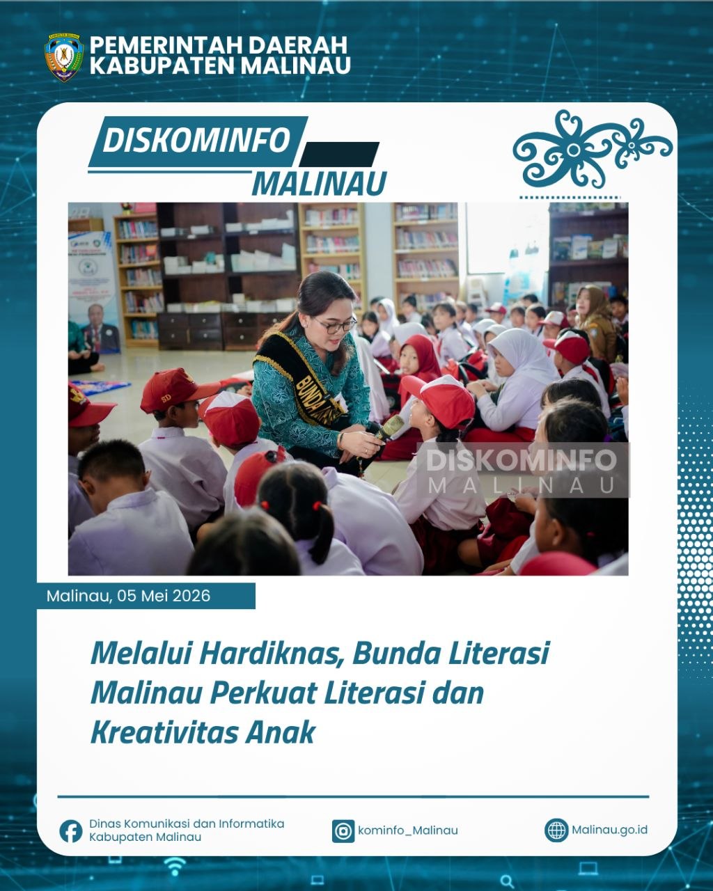 Melalui Hardiknas, Bunda Literasi Malinau Perkuat Literasi dan Kreativitas Anak