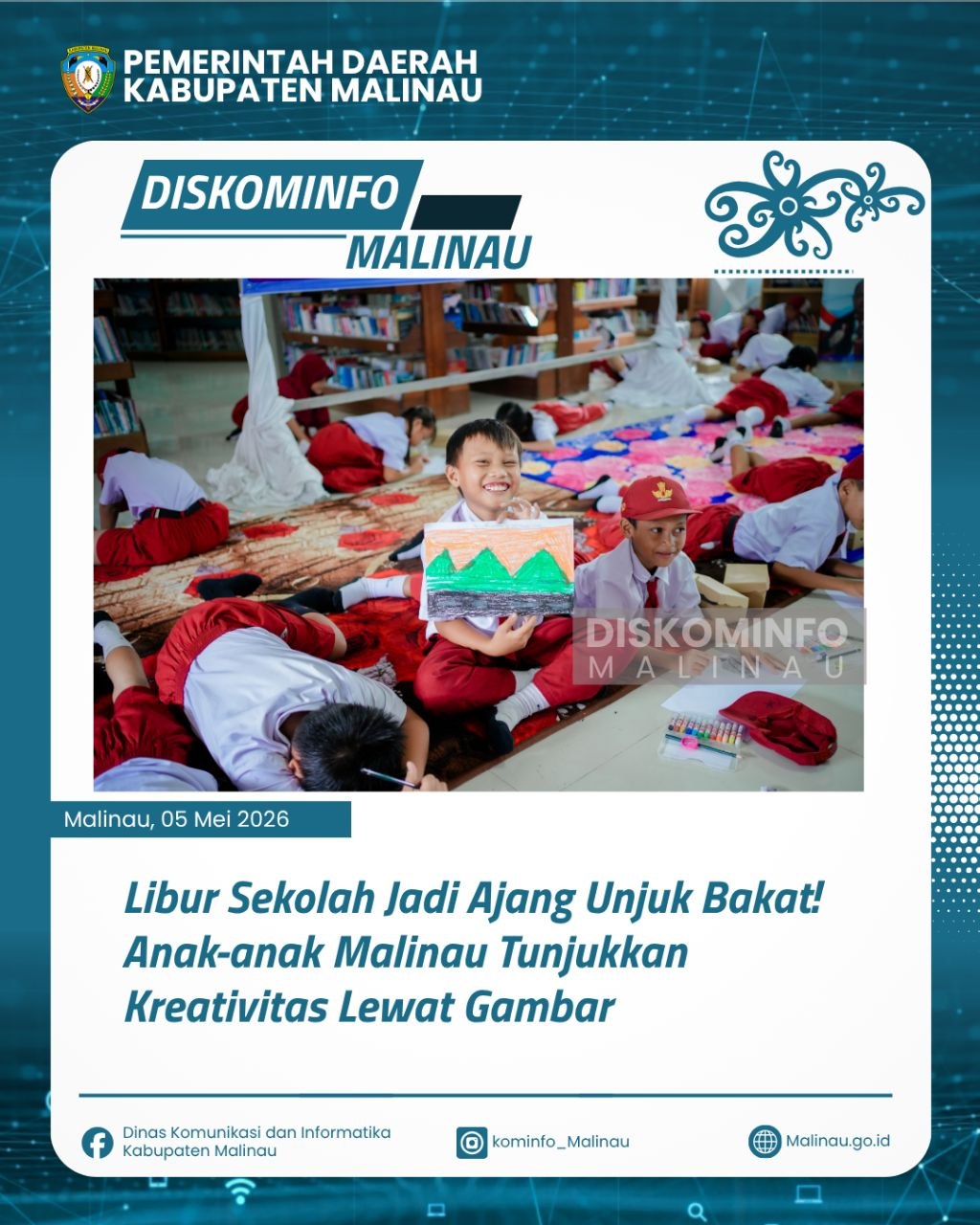 Libur Sekolah Jadi Ajang Unjuk Bakat! Anak-anak Malinau Tunjukkan Kreativitas Lewat Gambar