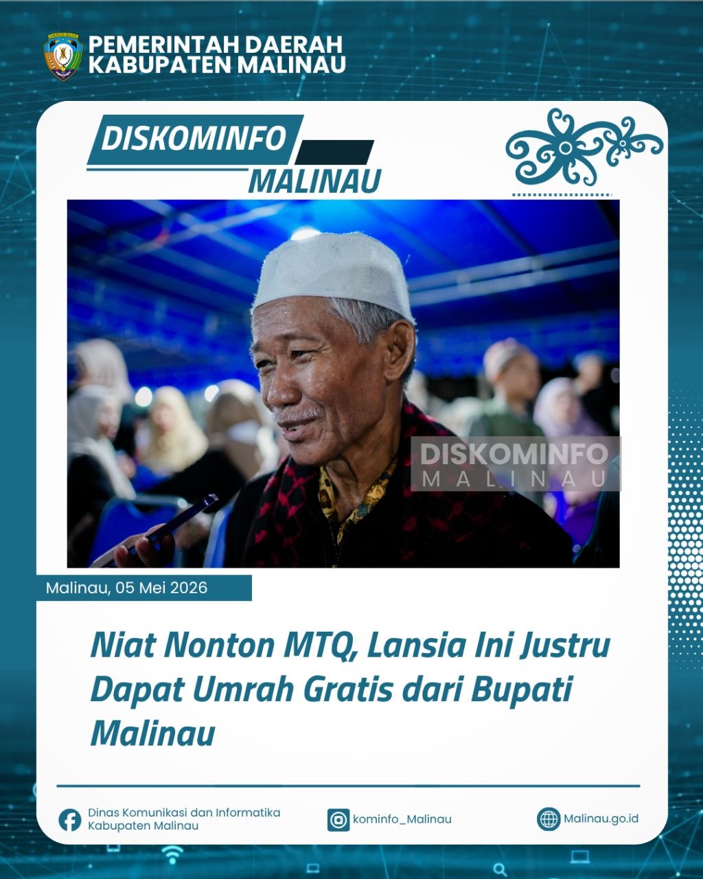 Niat Nonton MTQ, Lansia Ini Justru Dapat Umrah Gratis dari Bupati Malinau