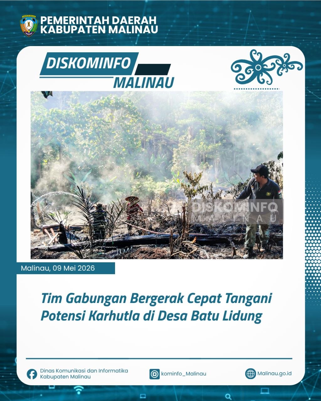 Tim Gabungan Bergerak Cepat Tangani Potensi Karhutla di Desa Batu Lidung