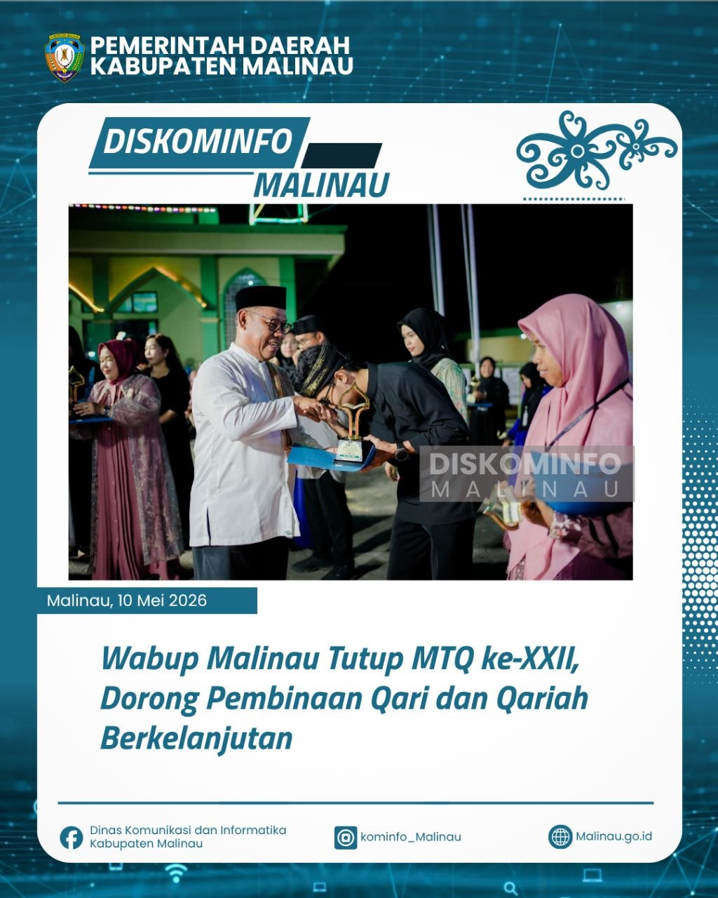 Wabup Malinau Tutup MTQ ke-XXII, Dorong Pembinaan Qari dan Qariah Berkelanjutan