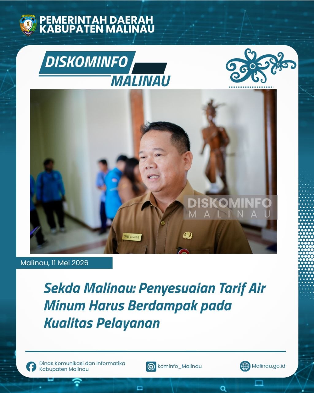 Sekda Malinau: Penyesuaian Tarif Air Minum Harus Berdampak pada Kualitas Pelayanan